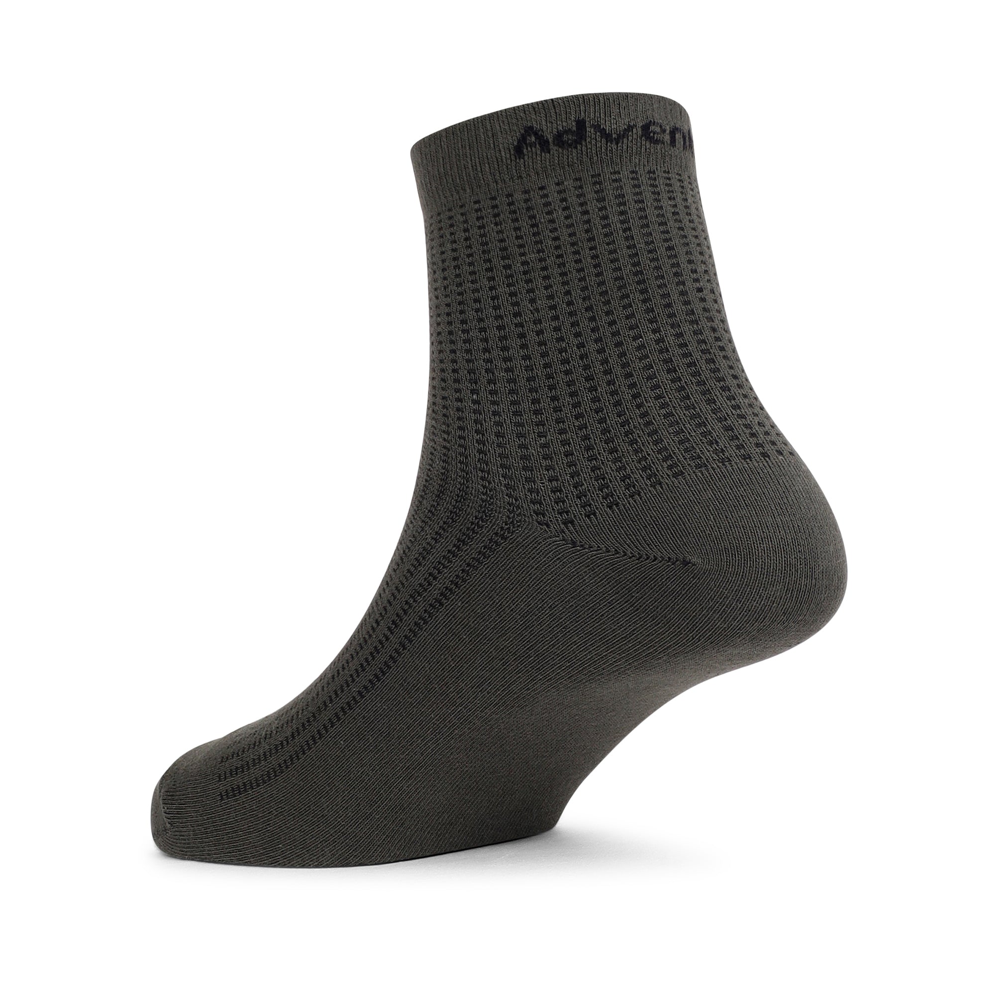 Mid Ankle Cotton Socks – Pack of 2 (ES700) – Olive and White-thumbmail-8