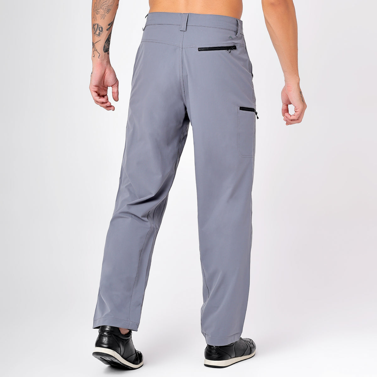 Men's Lightweight Cargo Pants with Zipper Pockets (EH910) - Grey-thumbmail-6