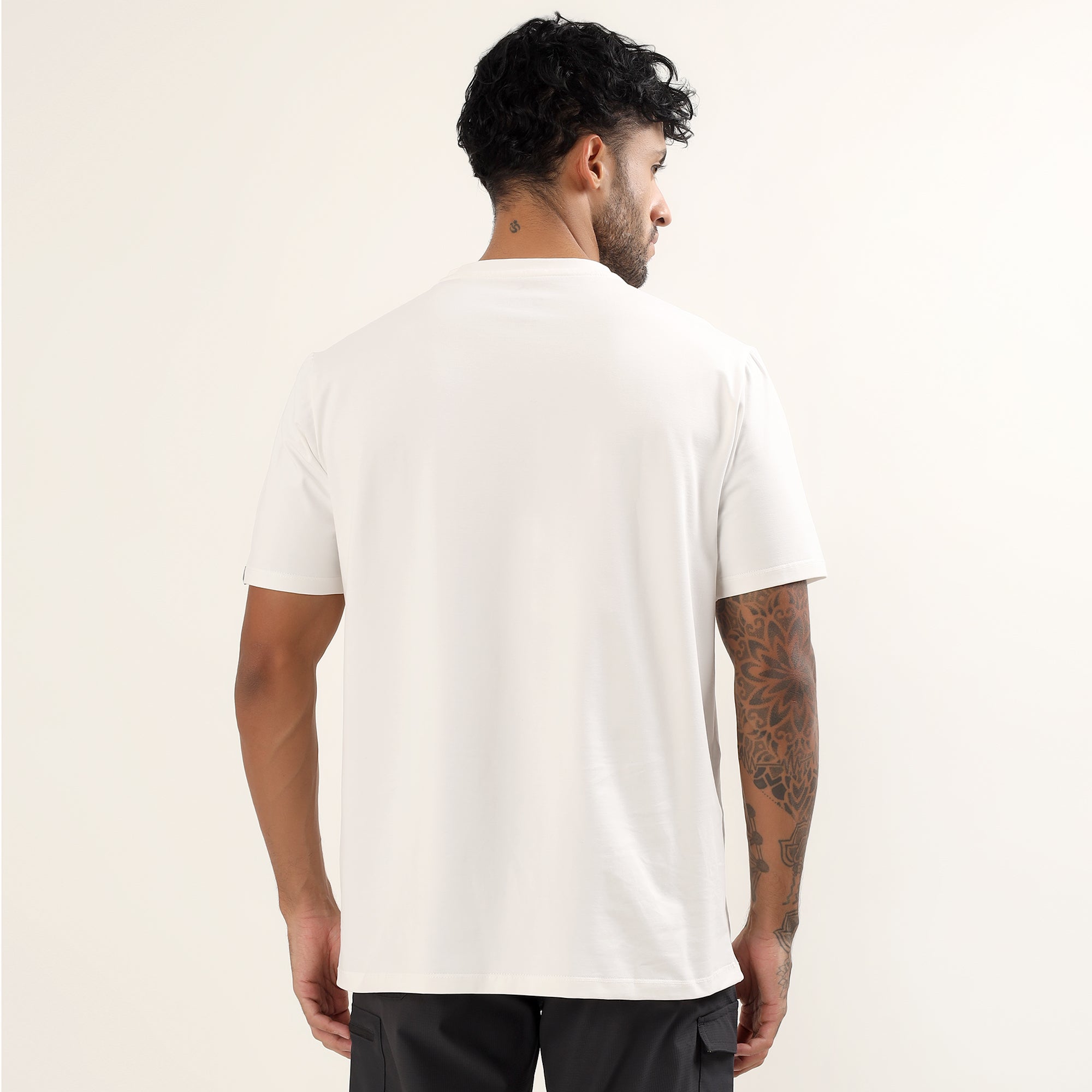 Round Neck T-Shirt | Lightweight and Breathable | White-thumbmail-7