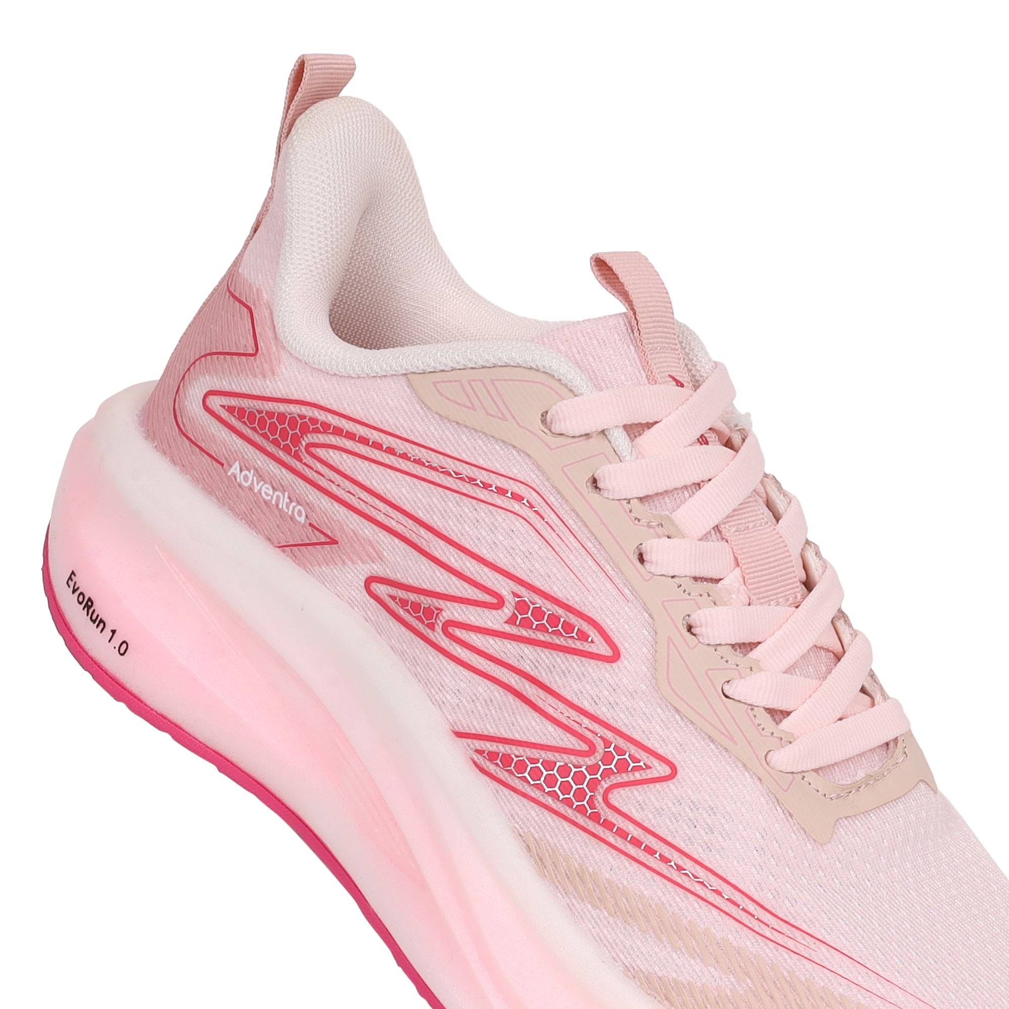 Lightweight Running Shoes for Women - Walking, Sports & Gym (RR700) – White-Pink-thumbmail-8