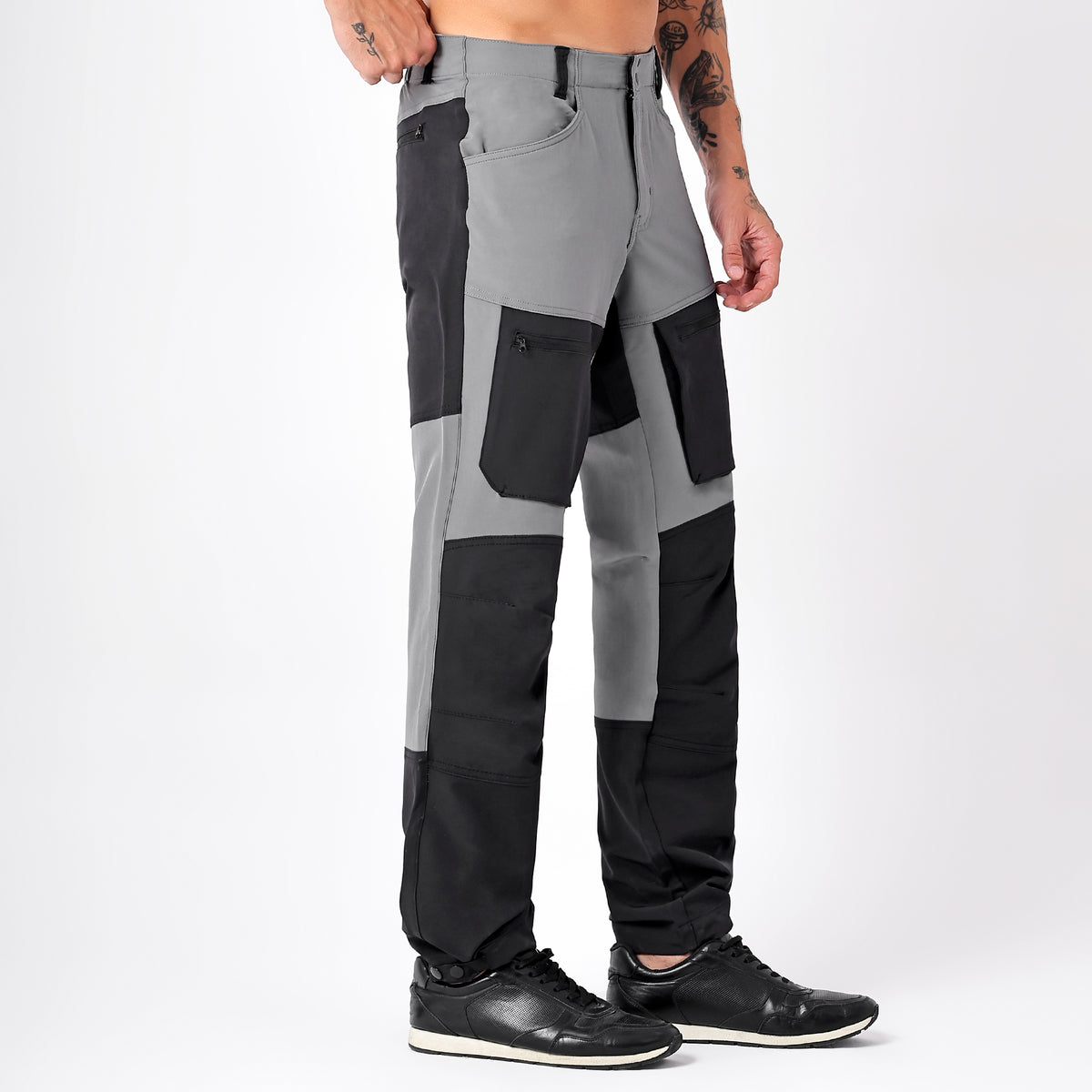Water-Resistant Cargo Pants with 5 Pockets – EH1101 Grey-thumbmail-4