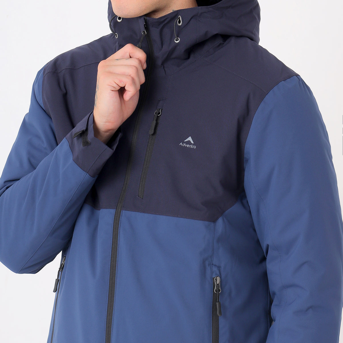 Waterproof Hooded Jacket with Pockets – Warm -10°C (ET1100) Blue-thumbmail-6