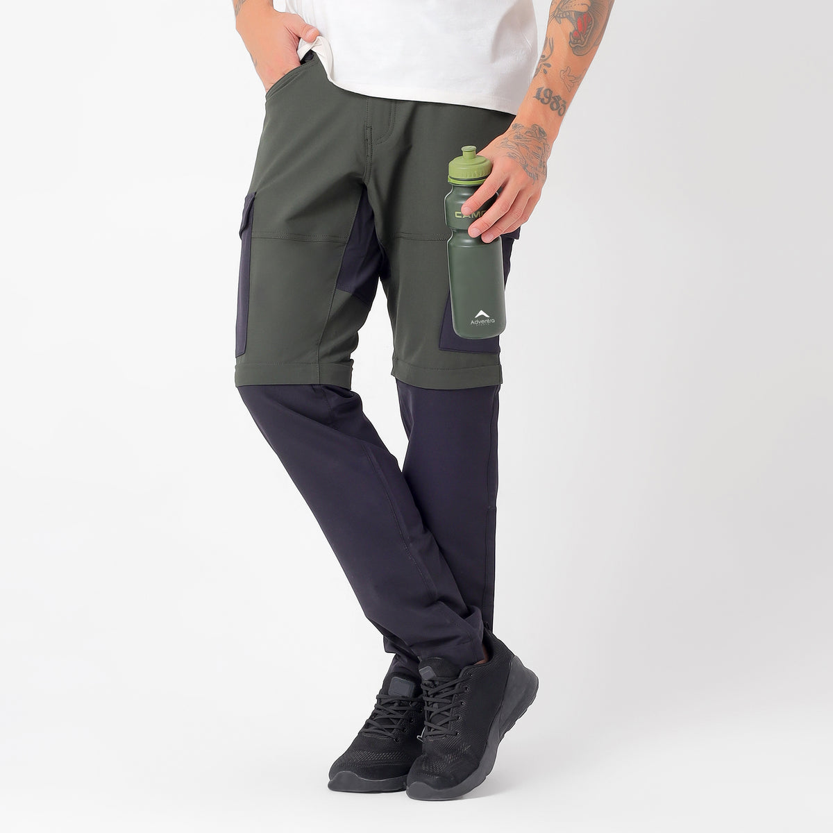 Convertible Cargo Pants with 5 Pockets – Water Resistant (EH1102) Uniform Green-thumbmail-7