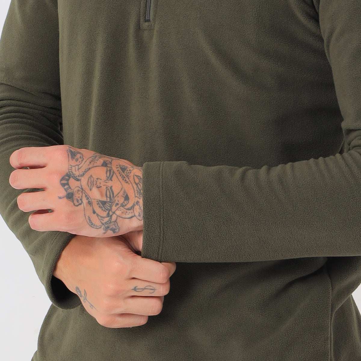 Men's Half Zip Fleece Jacket – Lightweight (EH400) Olive-thumbmail-6