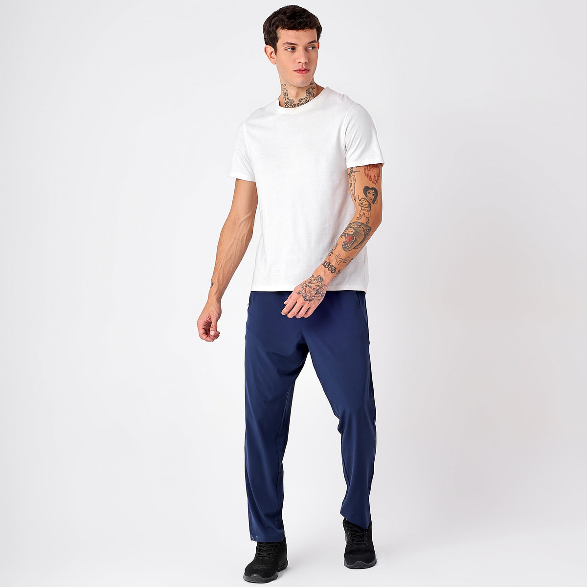 Men's Long Track Pants with 1 Zipper Pocket (EH930) Navy-thumbmail-6