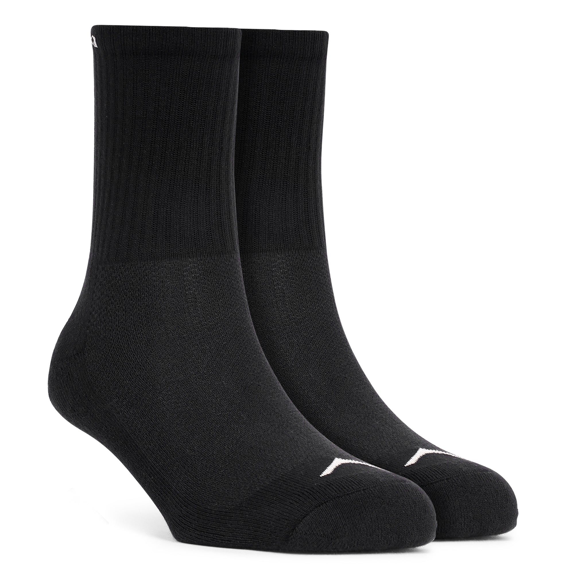 High Ankle Cotton Socks - Pack of 2 (ES500) - Black and White-thumbmail-8