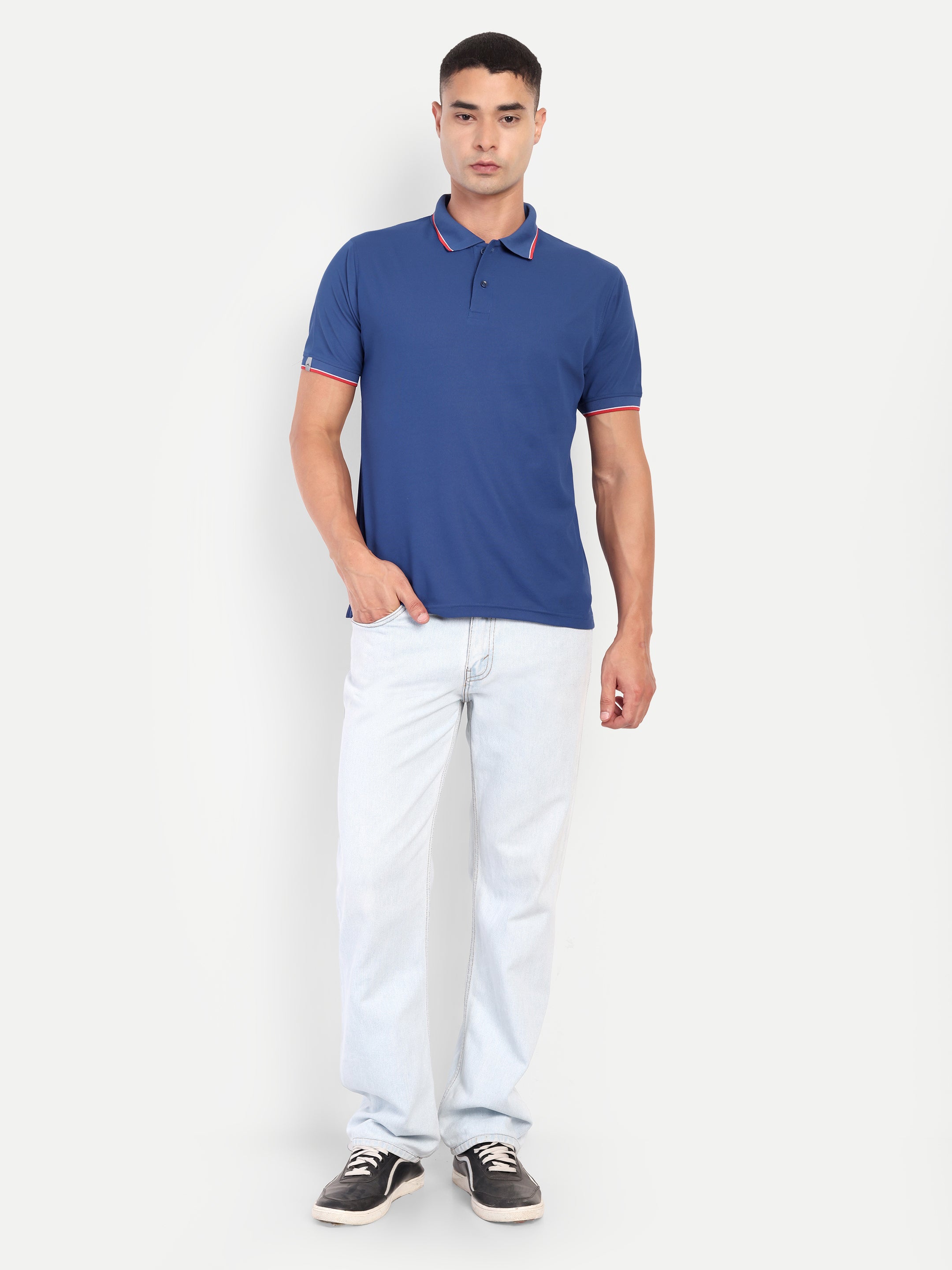 Adventra Polo Half Sleeve Tshirt ADP100 (Dark Blue)-thumbmail-2