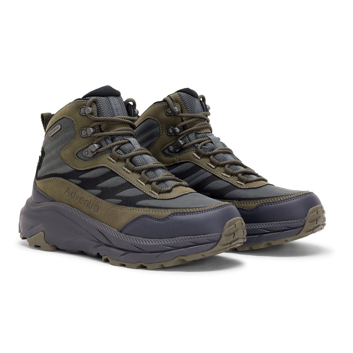 Waterproof Mid Ankle Hiking Shoes with Anti-Skid Rubber Sole (ET1112) - Grey-thumbmail-8