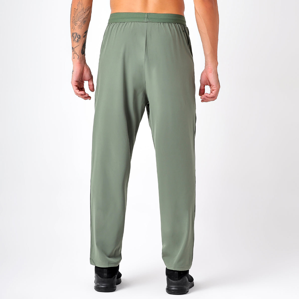 Men's Long Track Pants with 1 Zipper Pocket (EH930) Olive-thumbmail-7