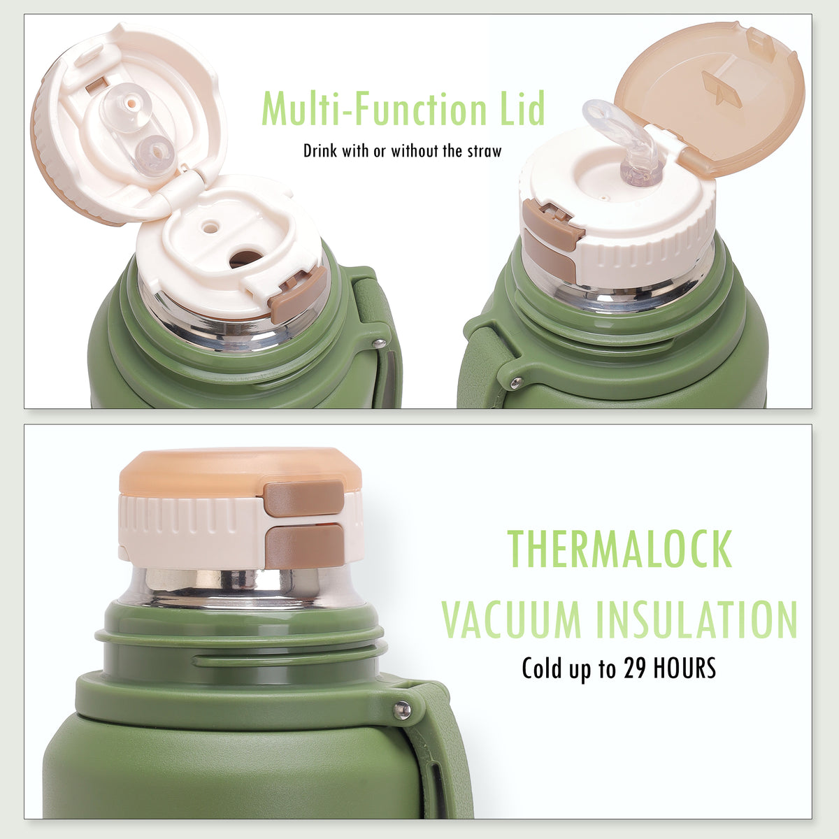 Adventra Trail Hydration Flask Bottle 930 ml with Cup – Green– BT102-thumbmail-4