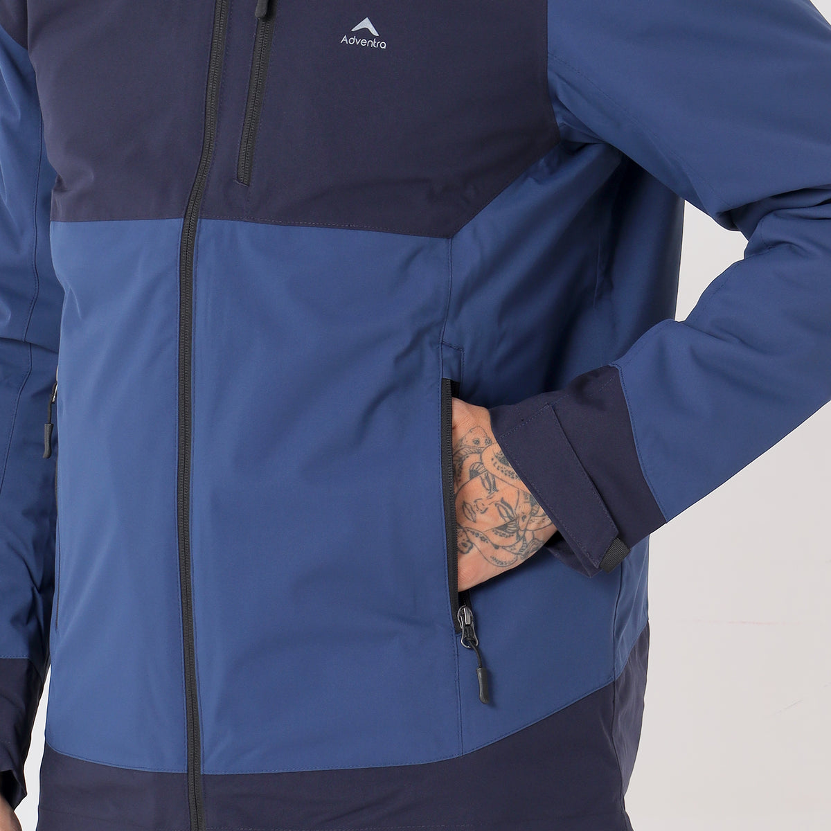 Waterproof Hooded Jacket with Pockets – Warm -10°C (ET1100) Blue-thumbmail-7