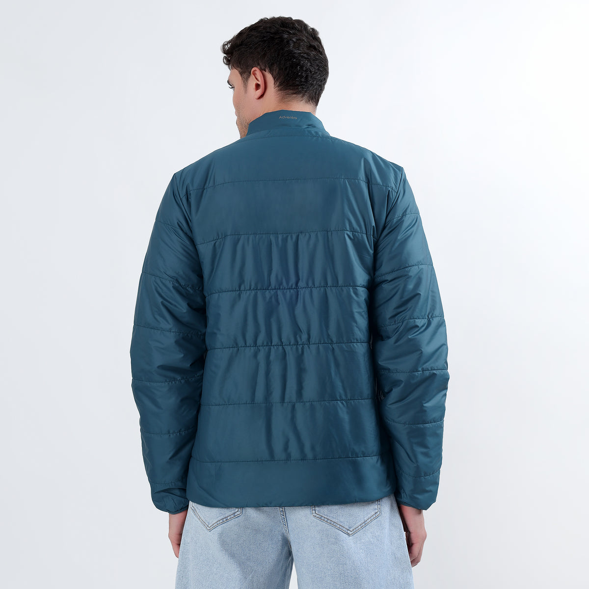 Men's Basic Winter Puffer Jacket – Water Repellent, Quilted - WH100 (Gracial Teal)-thumbmail-11
