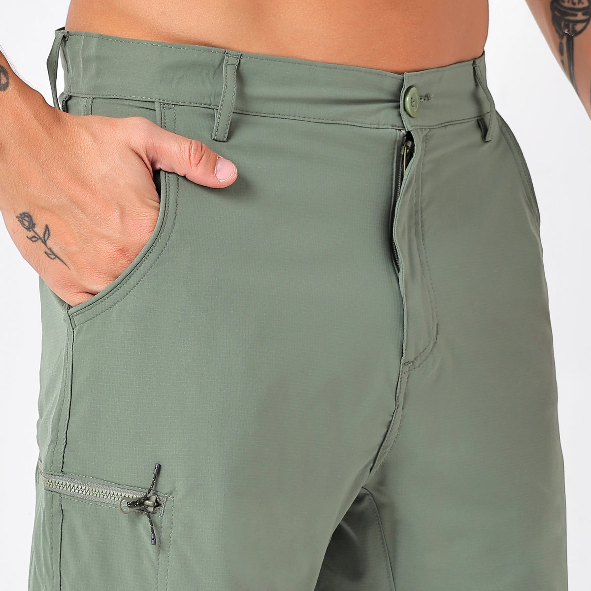 Men's Lightweight Cargo Pants with Zipper Pockets (EH910) - Olive-thumbmail-8