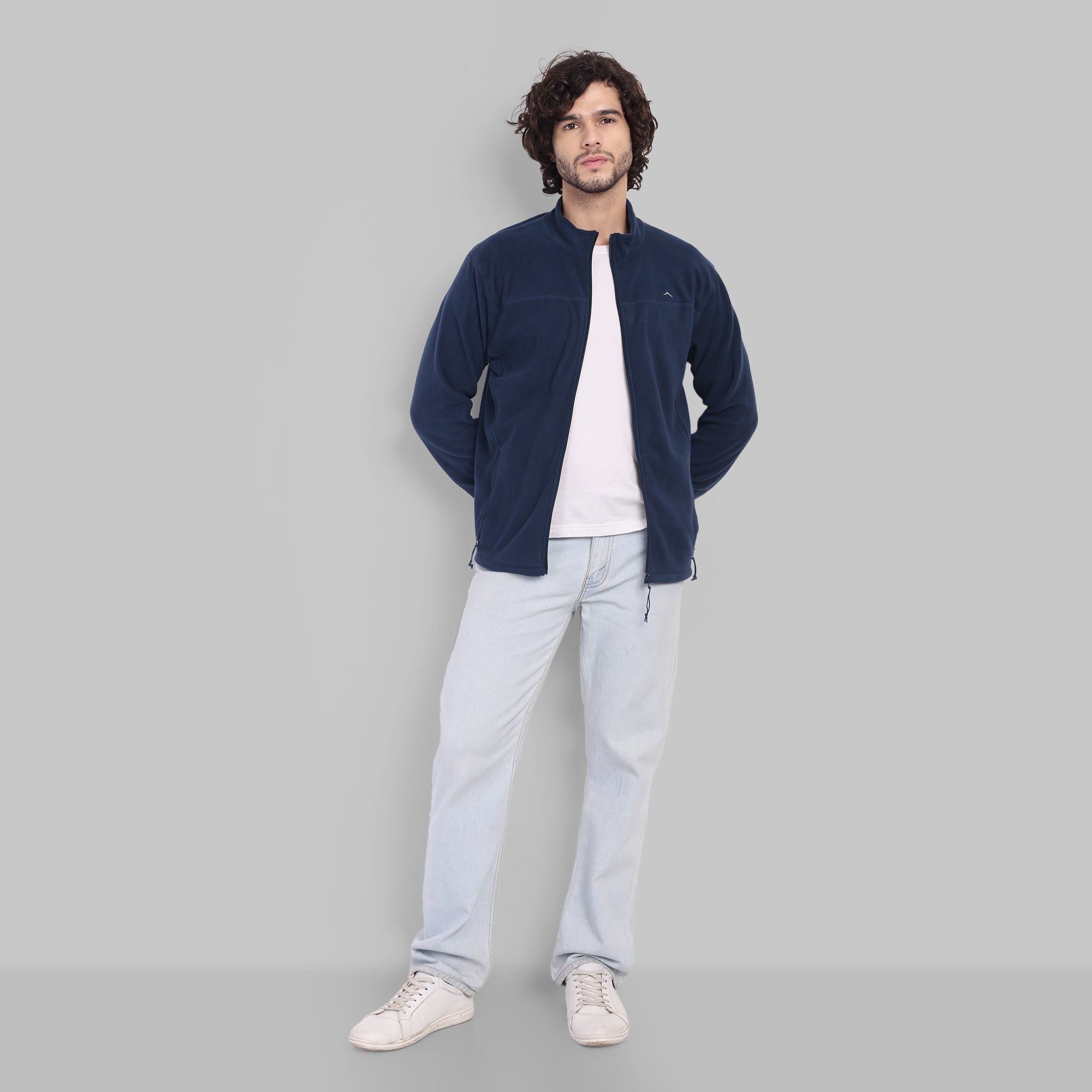 Full Zip Fleece Jacket – Lightweight (ET1000) Navy Blue-thumbmail-2