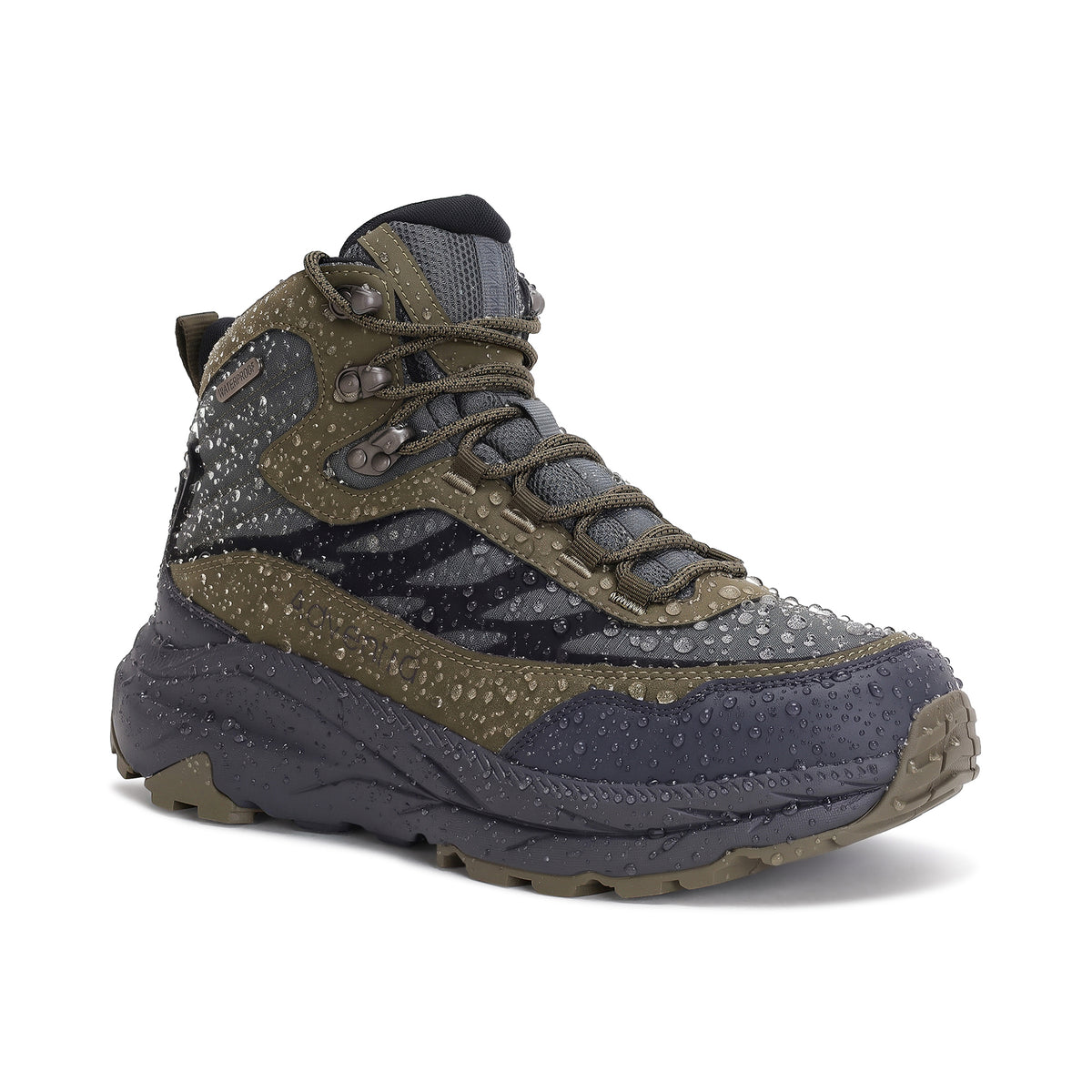 Waterproof Mid Ankle Hiking Shoes with Anti-Skid Rubber Sole (ET1112) - Grey
