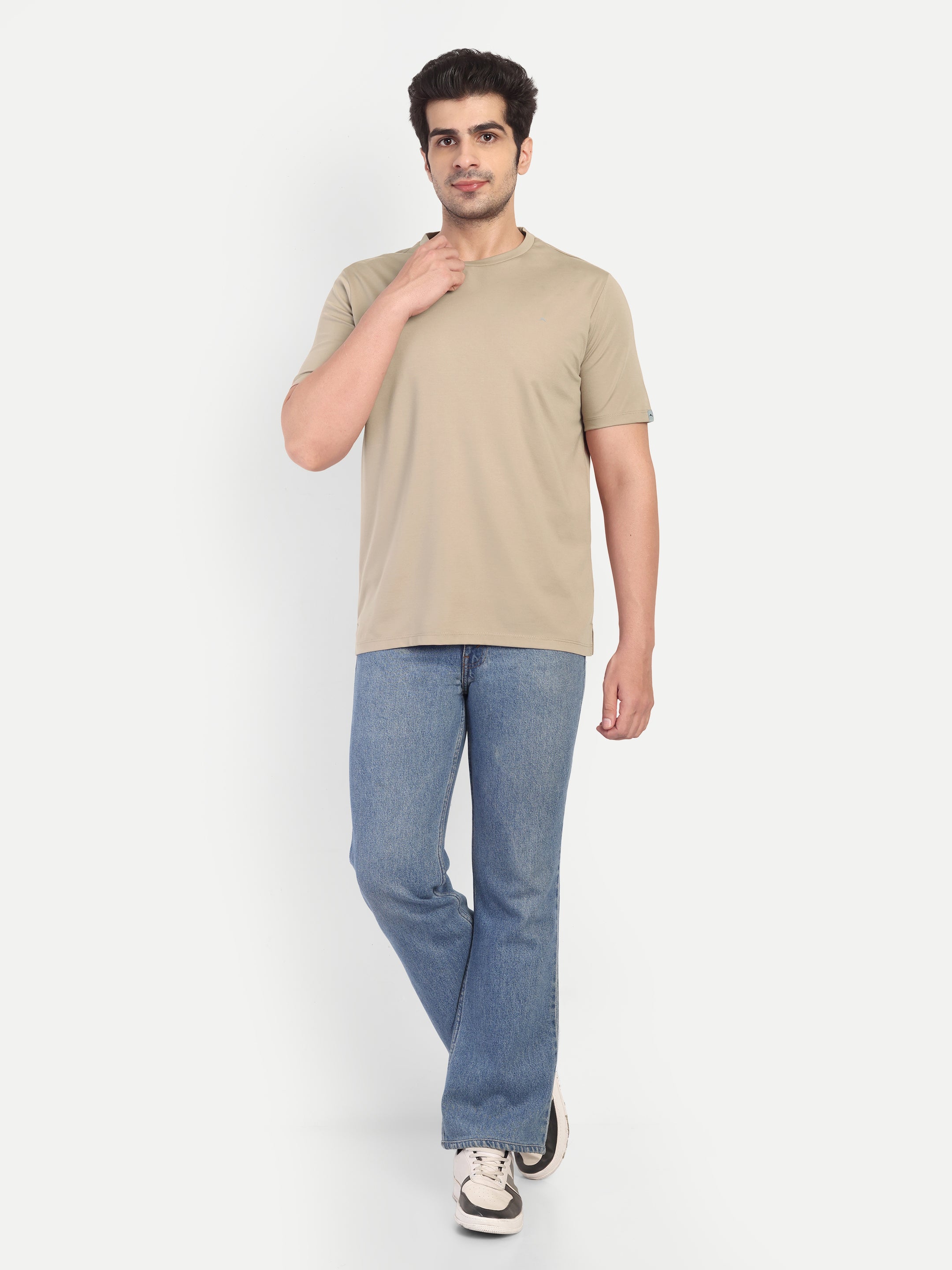 Adventra Elite Round Neck Tee AER100 (Beige)-thumbmail-2