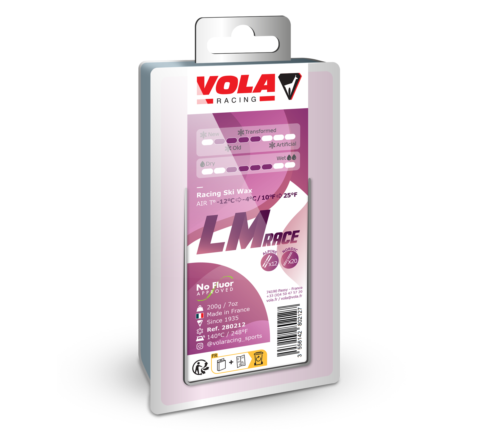 LM Race Ski Wax Purple 80 g / No fluor