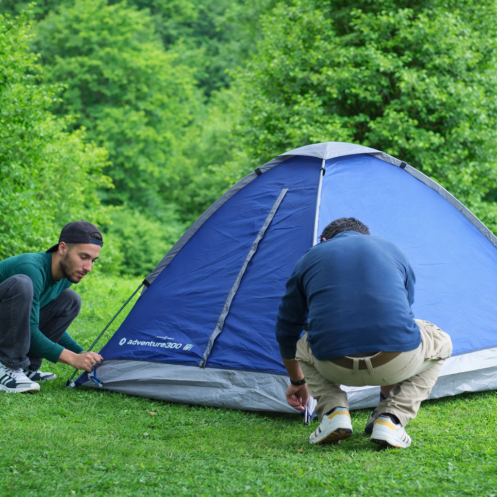 2-Person Camping Tent with UV Protection & Waterproof Flysheet (ET1102) Navy Blue-thumbmail-4