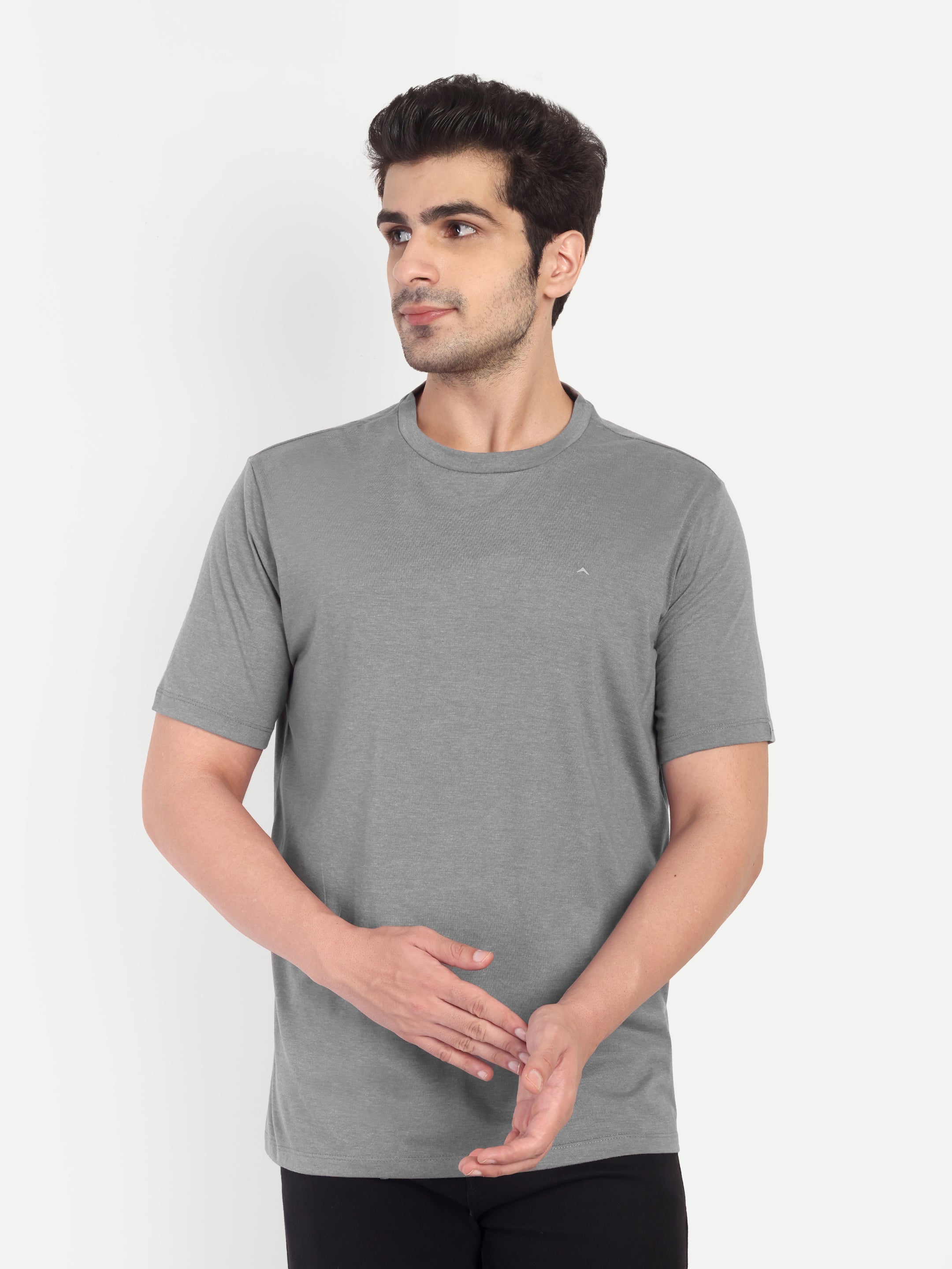 Adventra Basic Round Neck Tee ART104 (Grey)-thumbmail-3