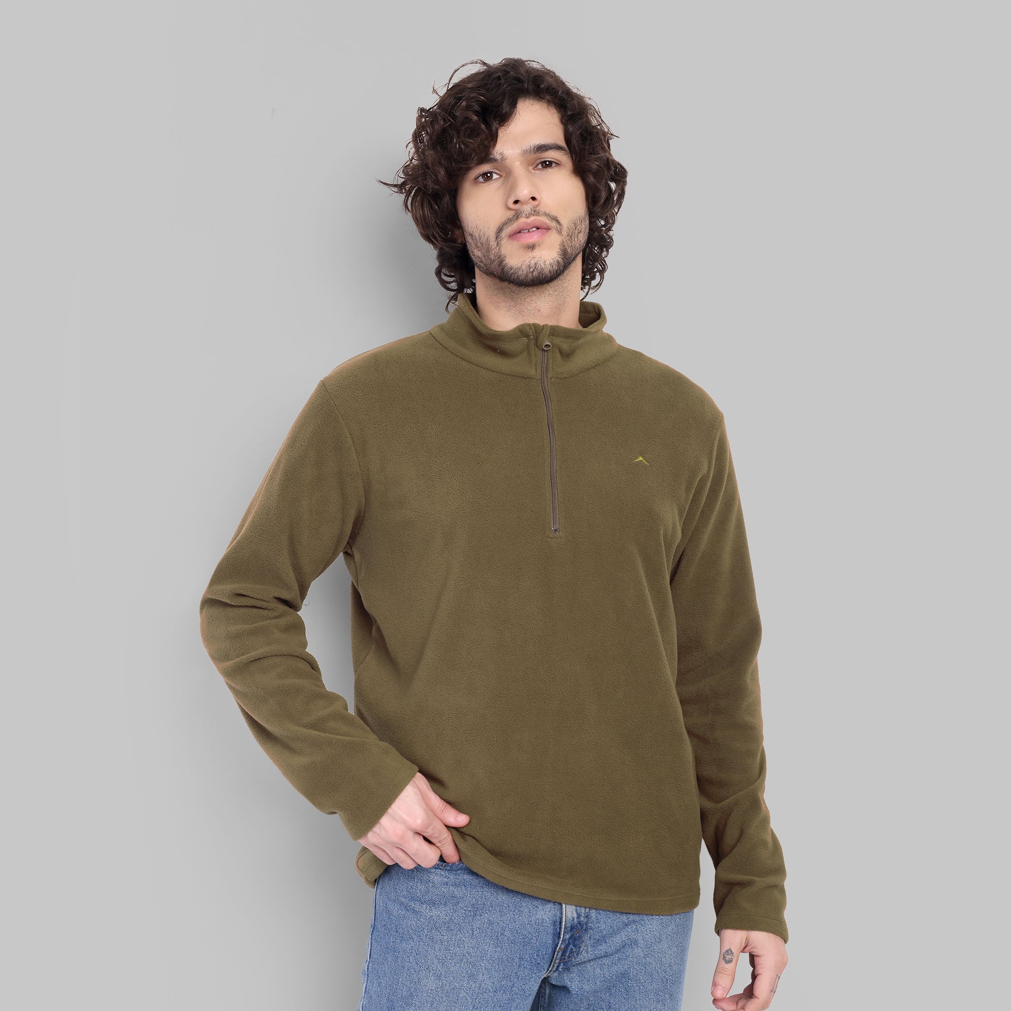 Half Zip Fleece Jacket – Lightweight (ET1000) Uniform Green-thumbmail-3