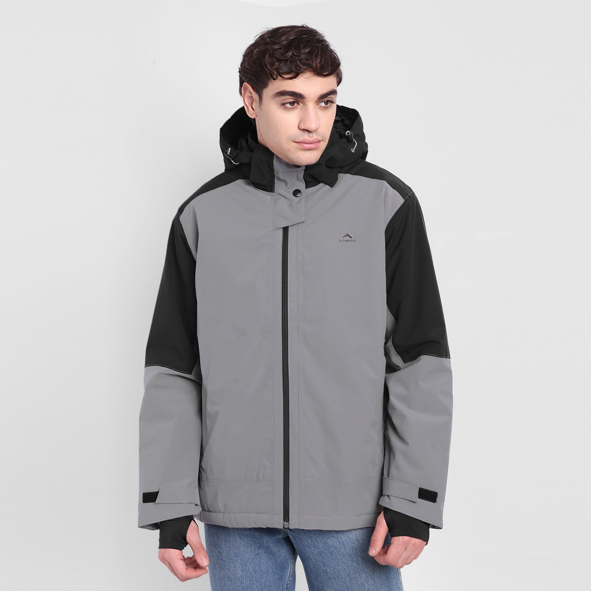Waterproof Hoodie Jacket, Detachable Hood, 7 Pkts – Warm -20°C (WH2100) Grey-thumbmail-4