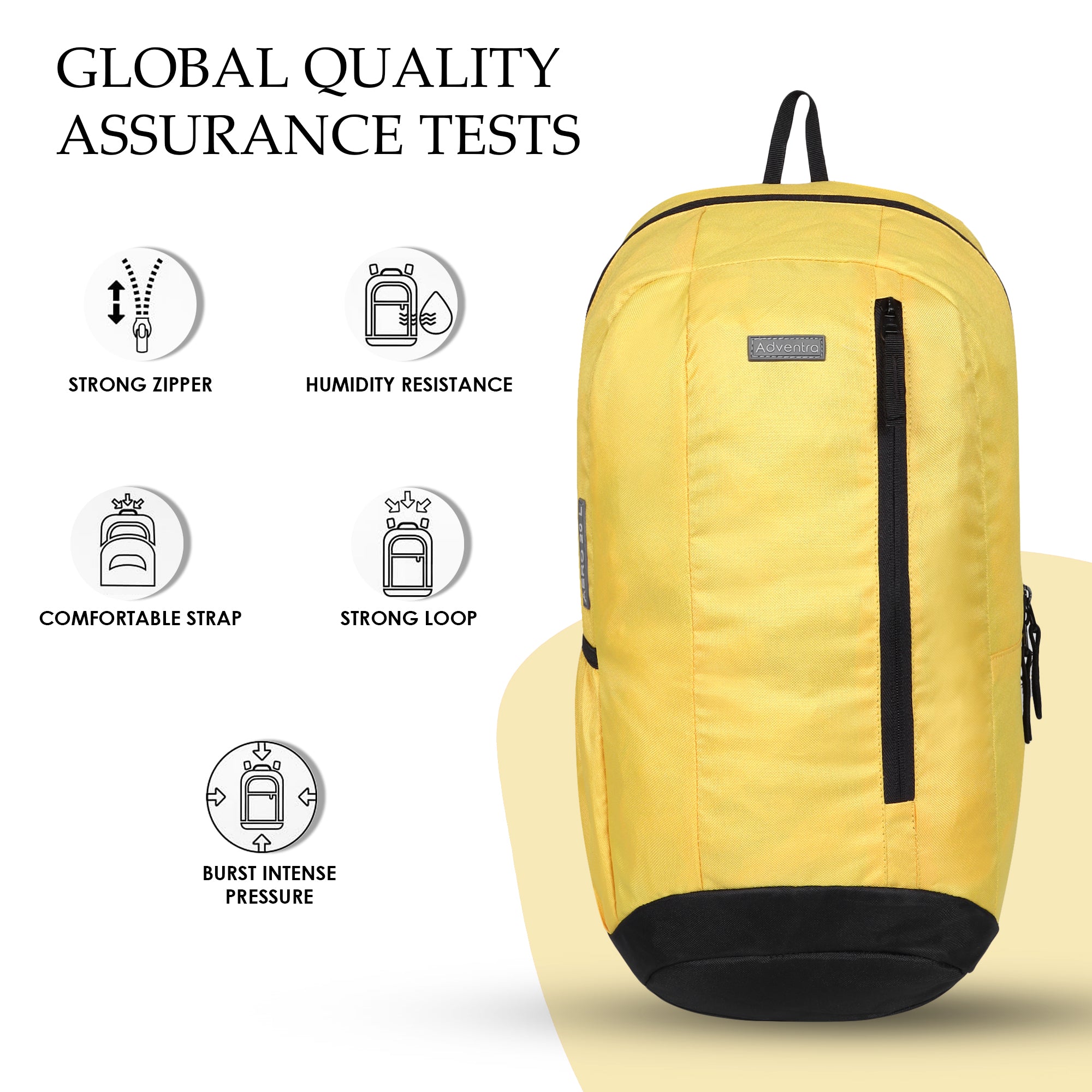 20L Everyday Backpack with Padded Straps - AERO (EH101) Yellow-thumbmail-3