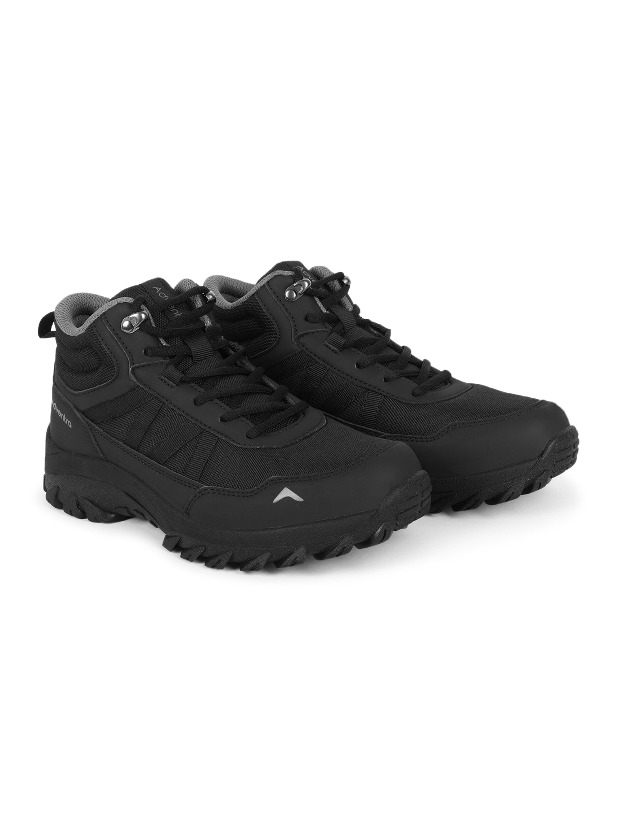 Men Mid-Top Hiking Shoes with Anti-Skid Full Rubber Sole (EH900) Full Black-thumbmail-4