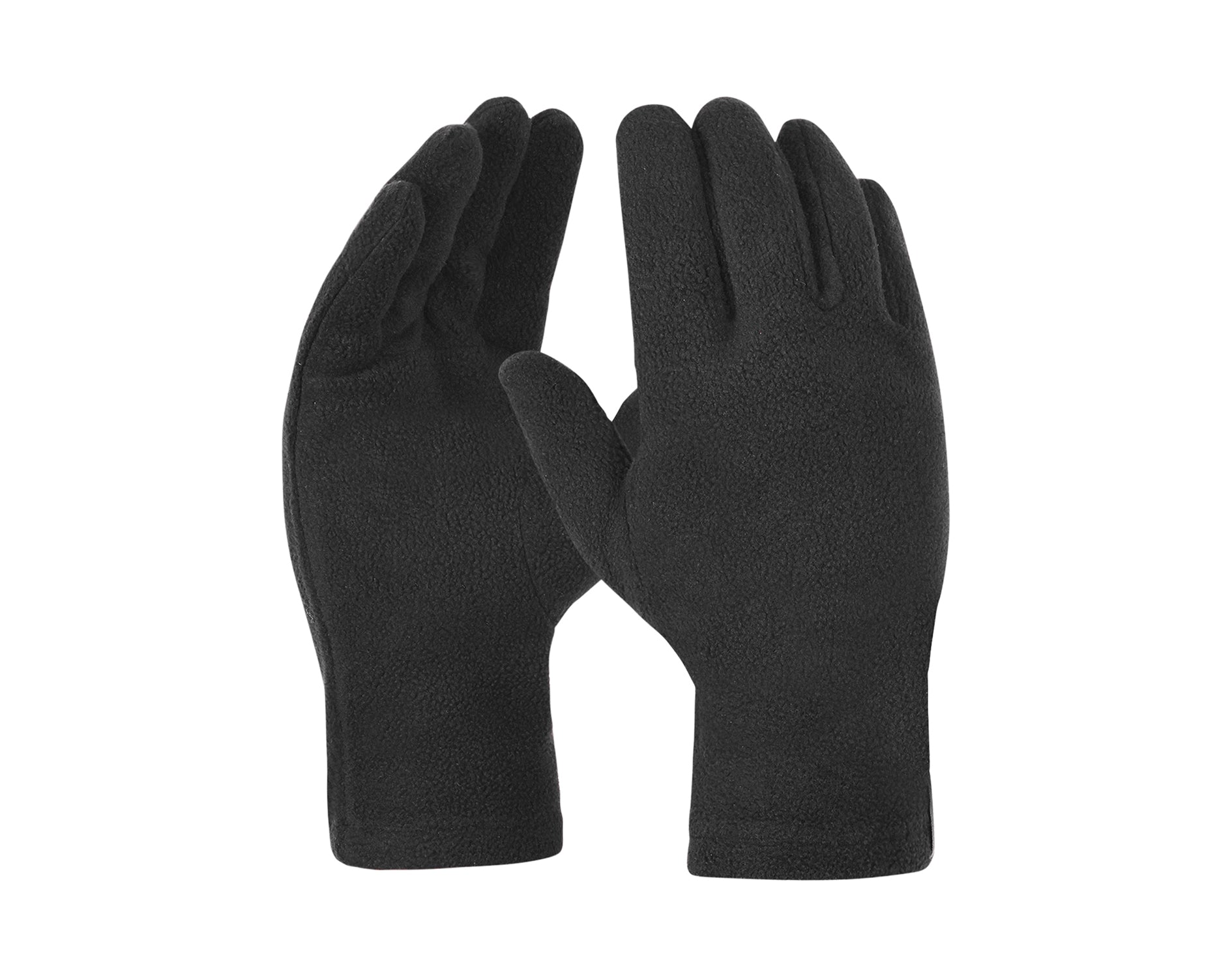 Fleece Winter Gloves – Lightweight Outdoor Gloves (EH500) Black-thumbmail-2