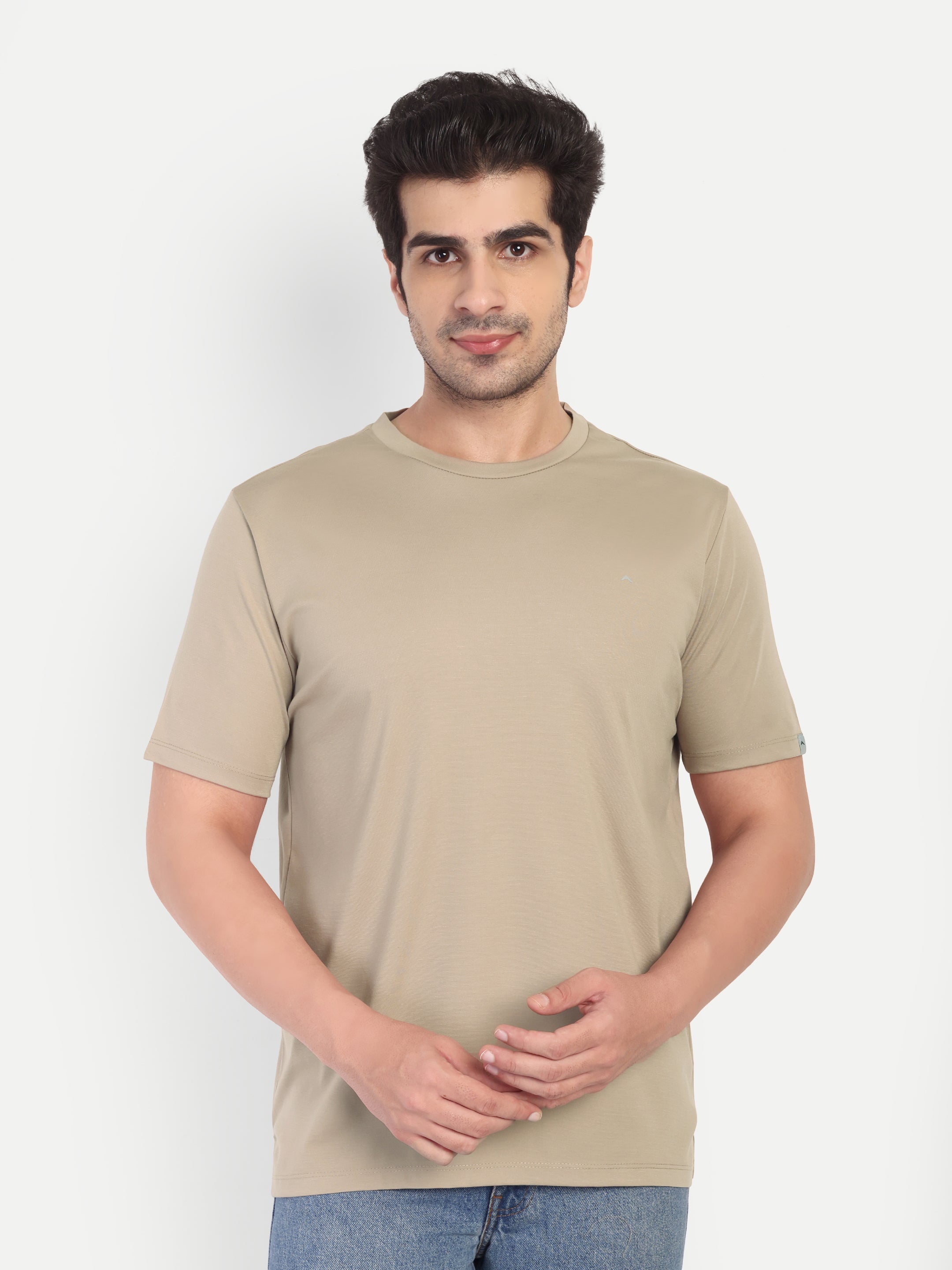 Adventra Elite Round Neck Tee AER100 (Beige)-thumbmail-3
