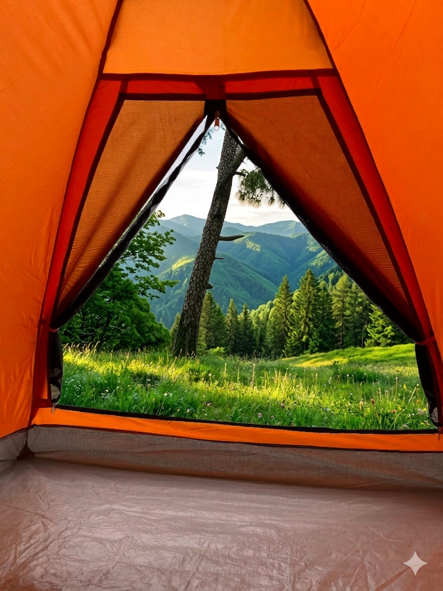 2-Person Camping Tent with UV Protection & Waterproof Flysheet (ET1102) Orange-thumbmail-6
