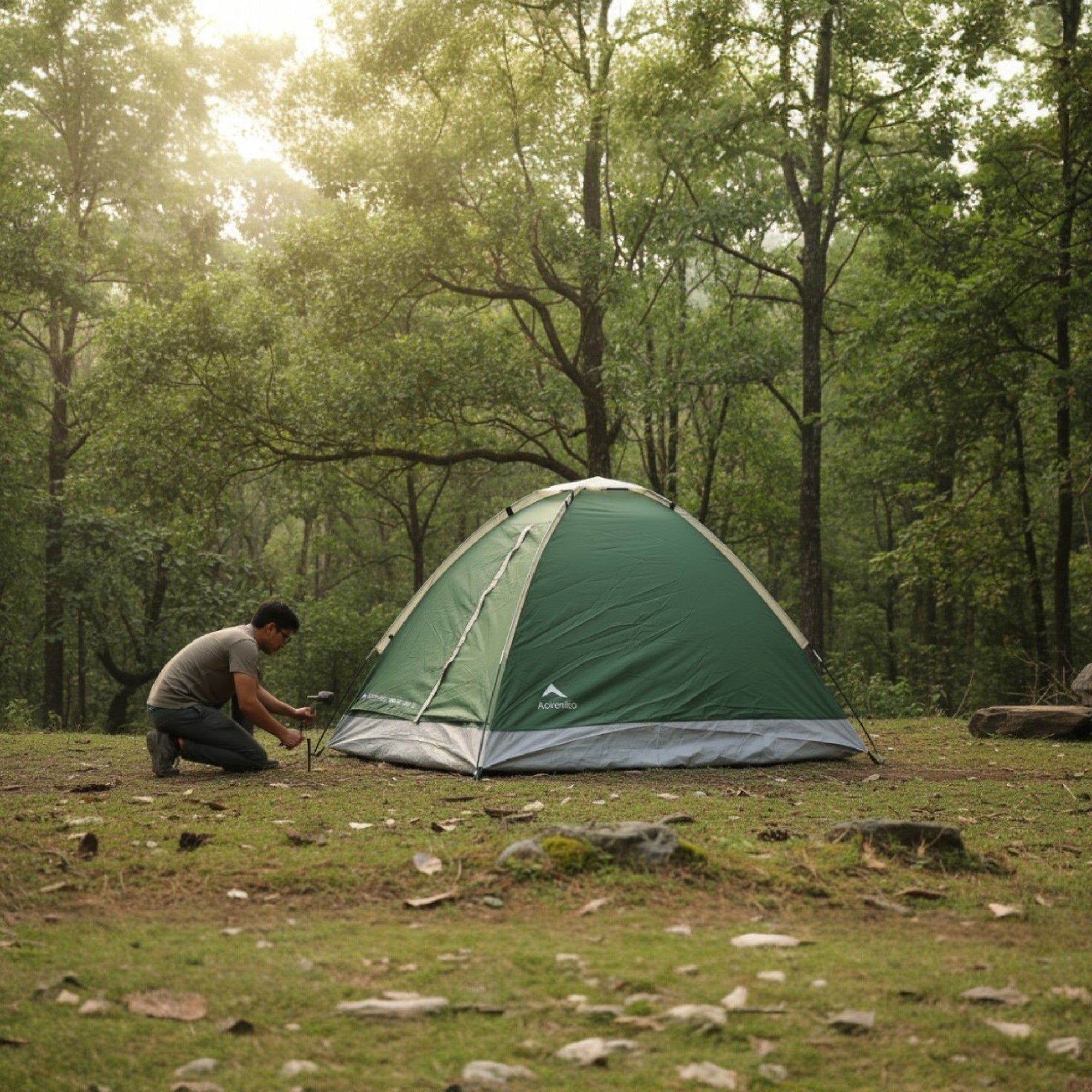 2-Person Camping Tent with UV Protection & Waterproof Flysheet (ET1102) Green-thumbmail-4