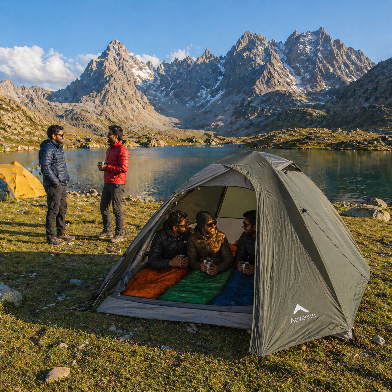 3 Person Waterproof Camping Tent with Aluminium Poles | ET1103-thumbmail-4