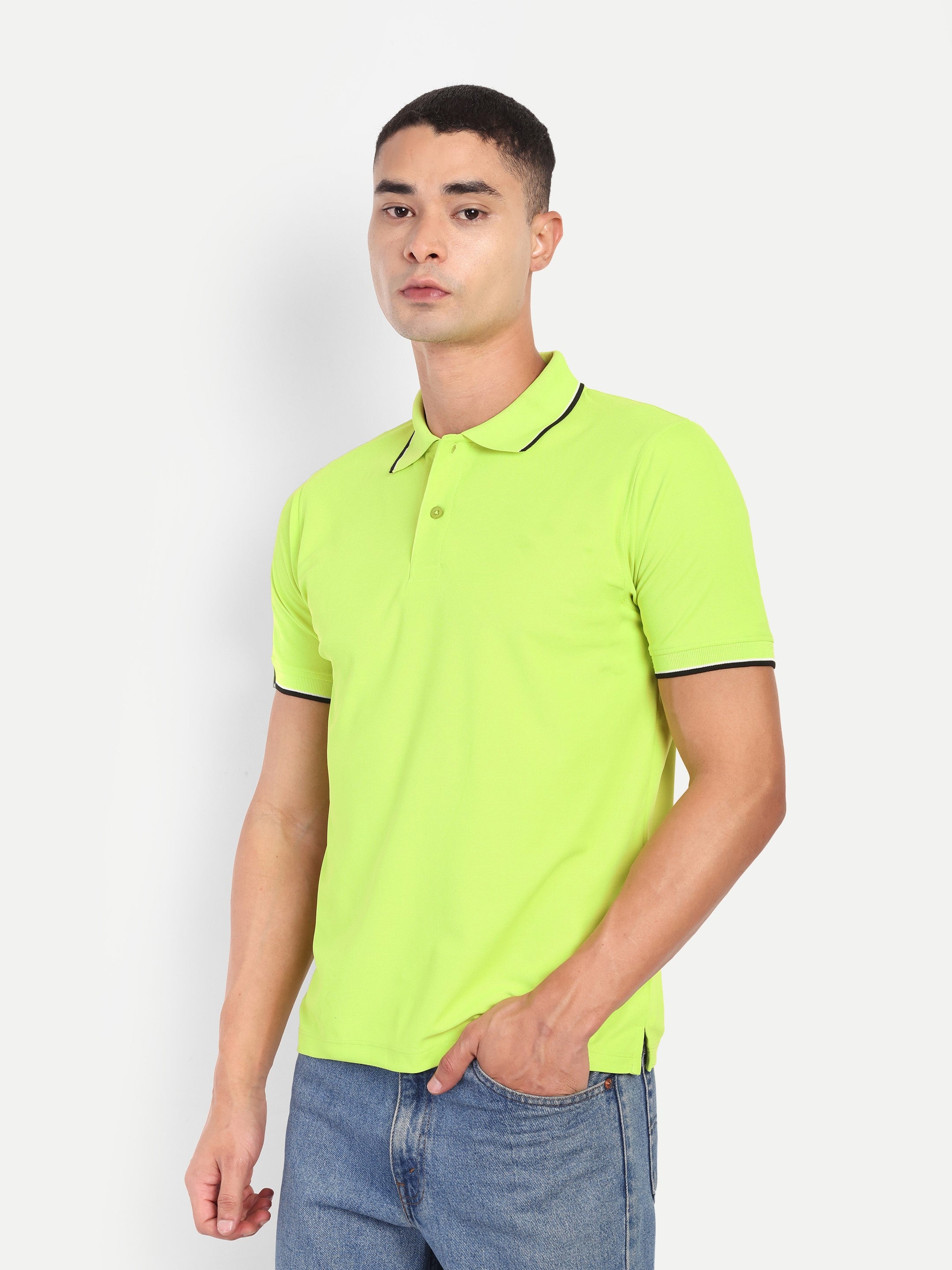 Adventra Polo Half Sleeve Tshirt ADP100 (Yellow)-thumbmail-4