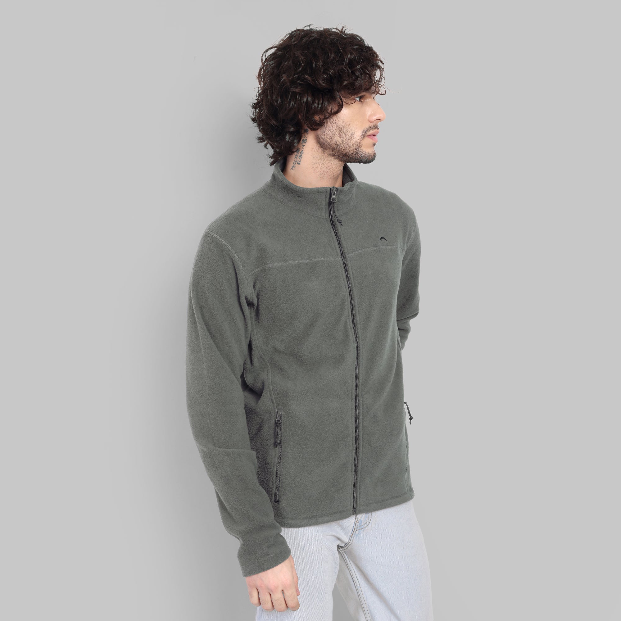 Full Zip Fleece Jacket – Lightweight (ET1000) Pewter Grey-thumbmail-4