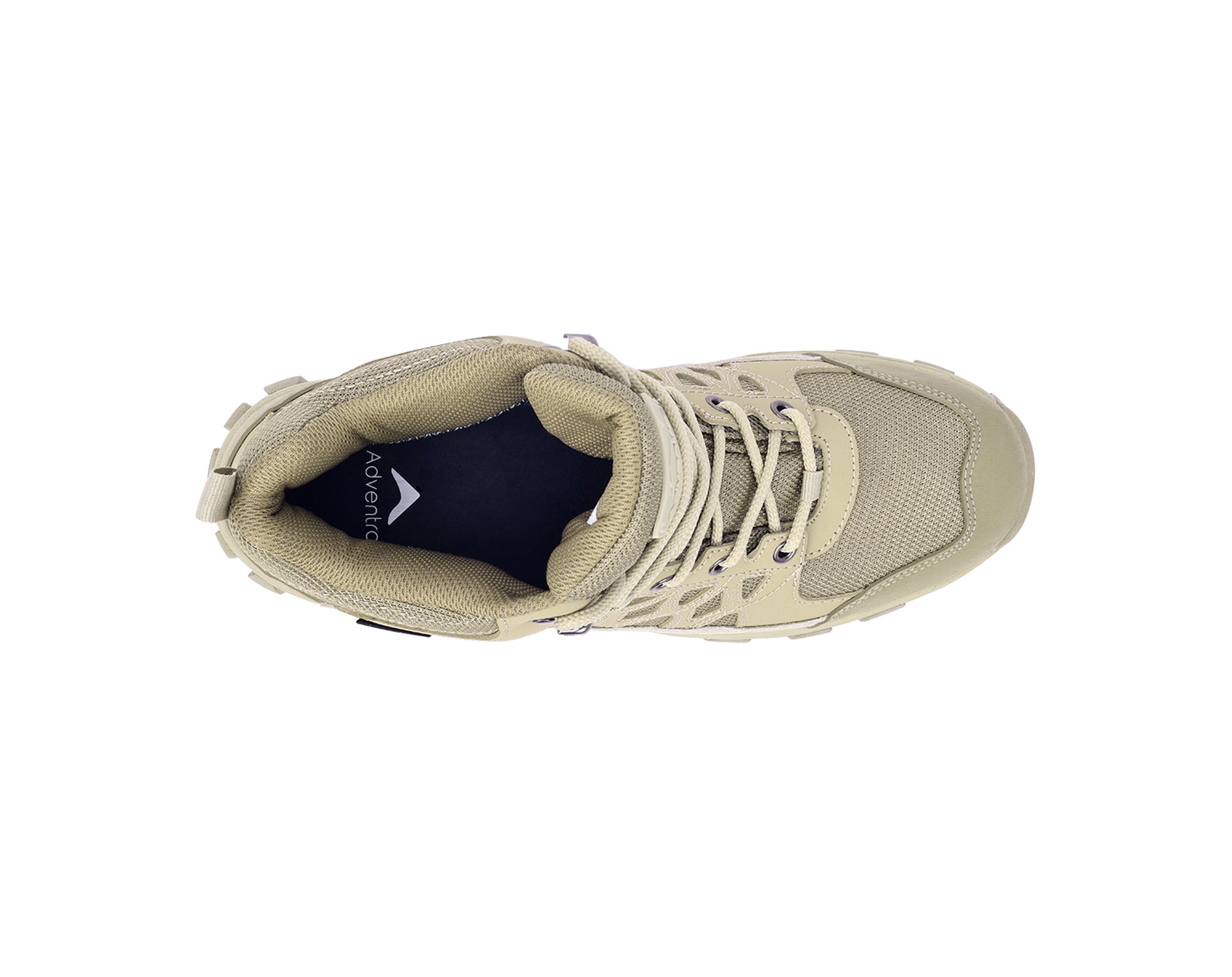 Men Waterproof Mid-Top Hiking Shoes with Cushioned Comfort (WH1107) Beige-thumbmail-8