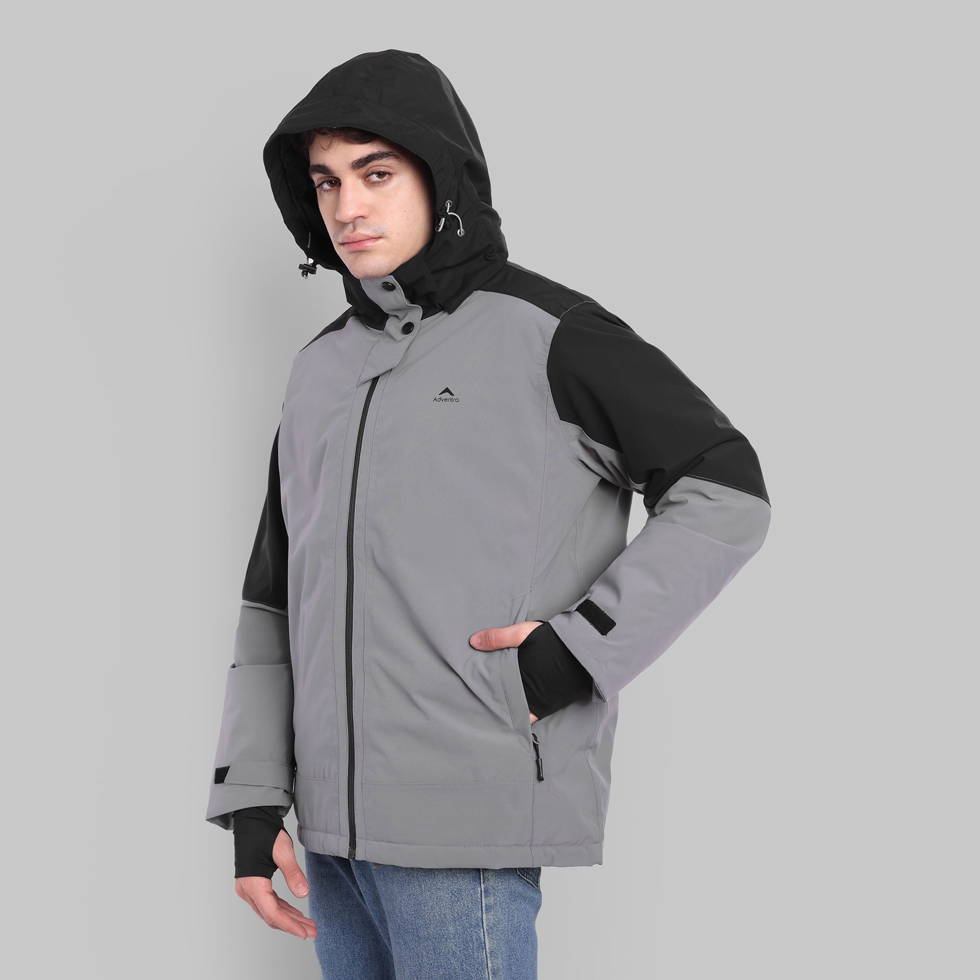 Waterproof Hoodie Jacket, Detachable Hood, 7 Pkts – Warm -20°C (WH2100) Grey-thumbmail-5