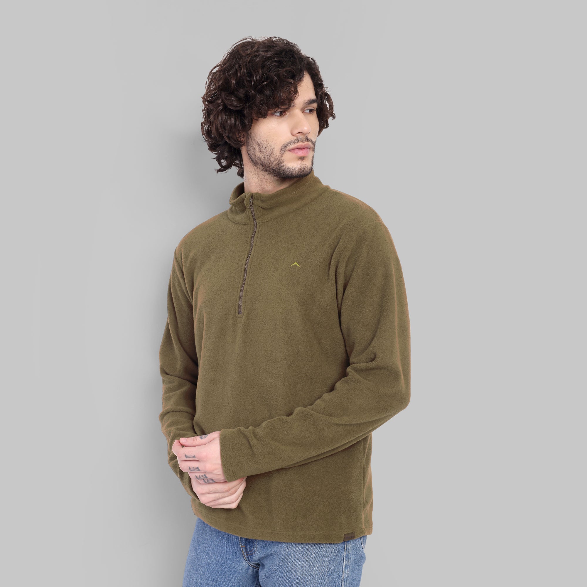 Half Zip Fleece Jacket – Lightweight (ET1000) Uniform Green-thumbmail-4