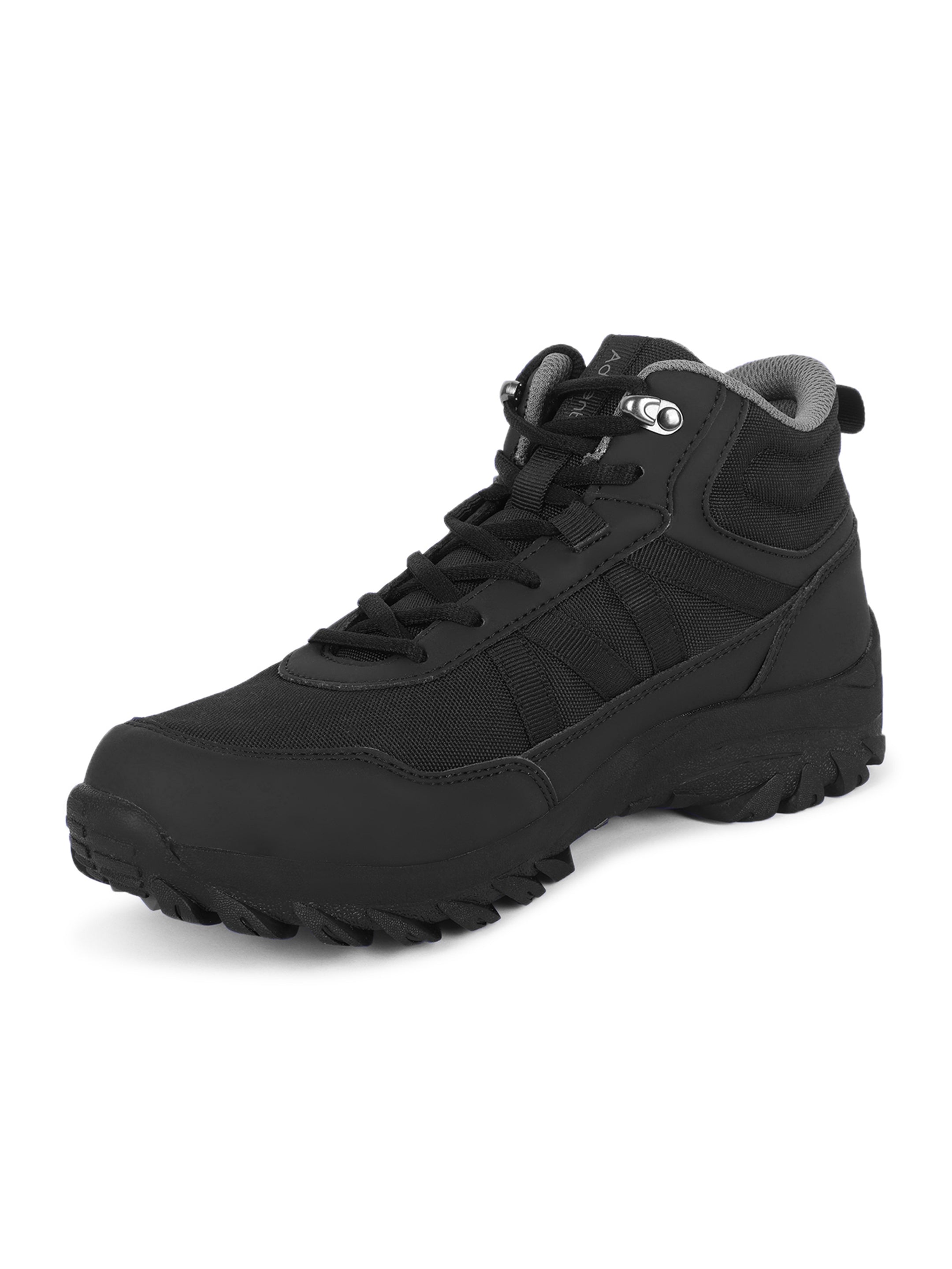 Men Mid-Top Hiking Shoes with Anti-Skid Full Rubber Sole (EH900) Full Black-thumbmail-5