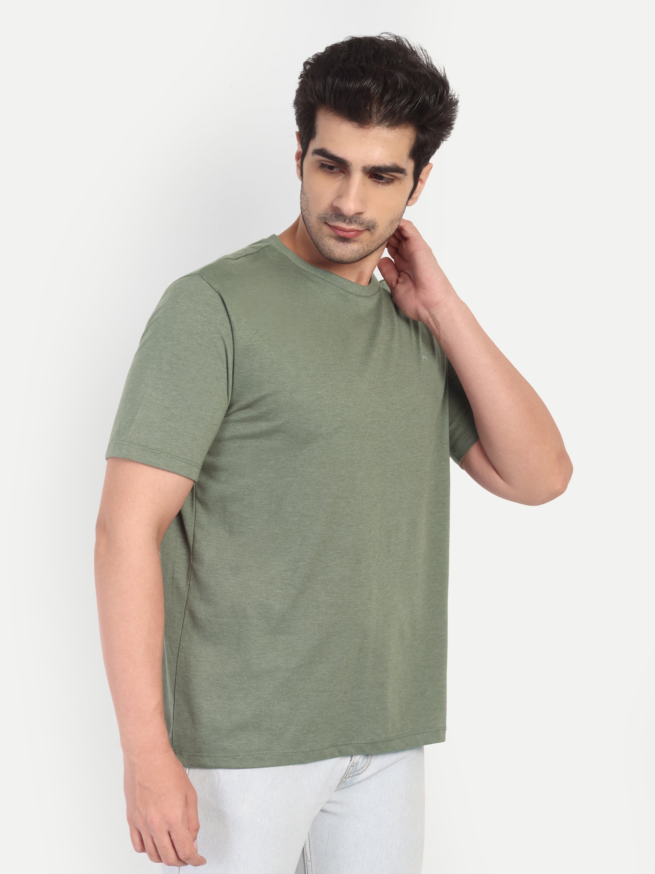 Adventra Basic Round Neck Tee ART104 (Olive)-thumbmail-4