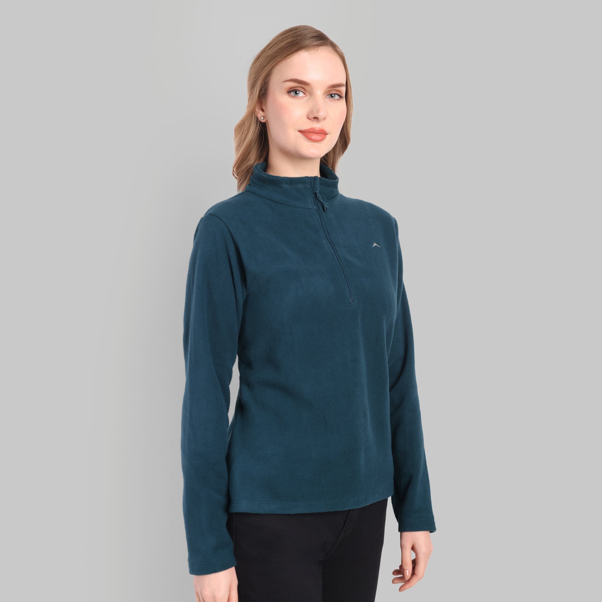 Women Half Zip Fleece Jacket – Lightweight (ET1000) Navy Blue-thumbmail-4