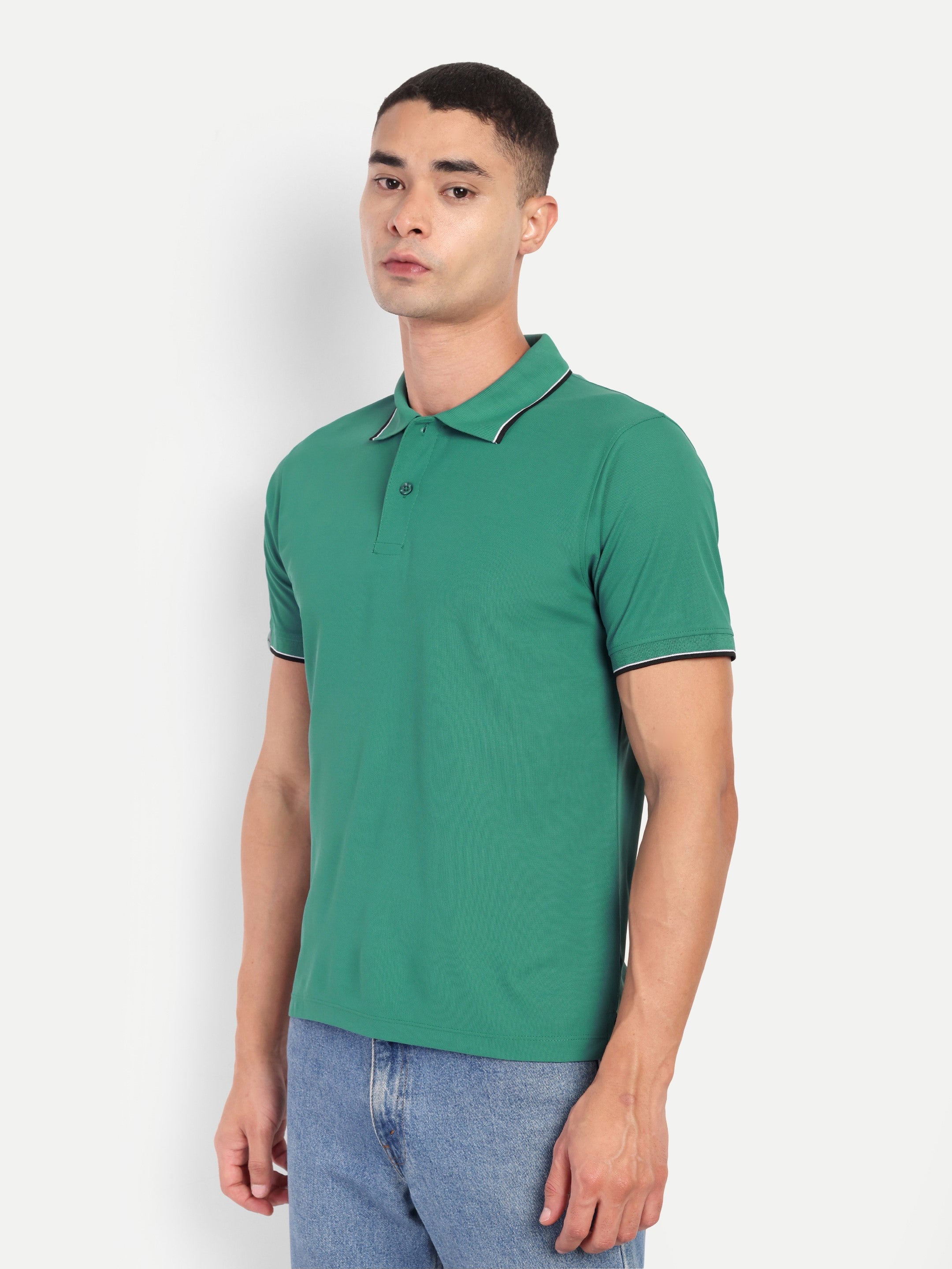 Adventra Polo Half Sleeve Tshirt ADP100 (Green)-thumbmail-4