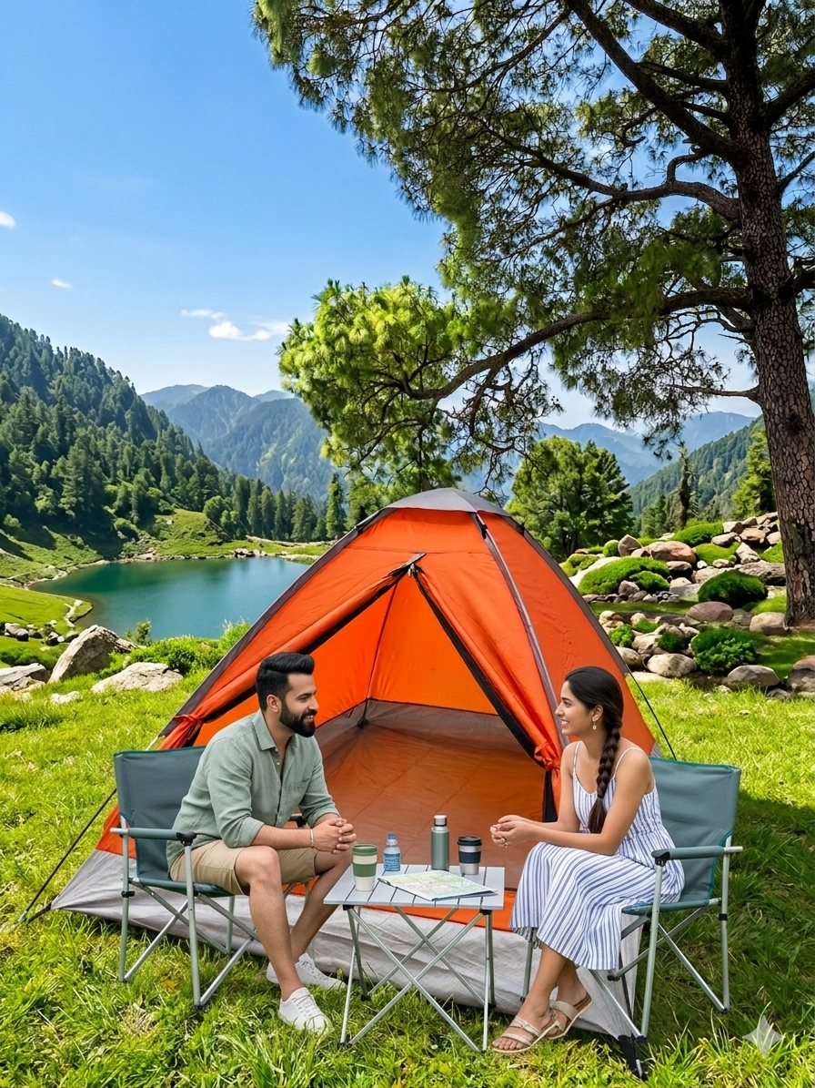 2-Person Camping Tent with UV Protection & Waterproof Flysheet (ET1102) Orange-thumbmail-7