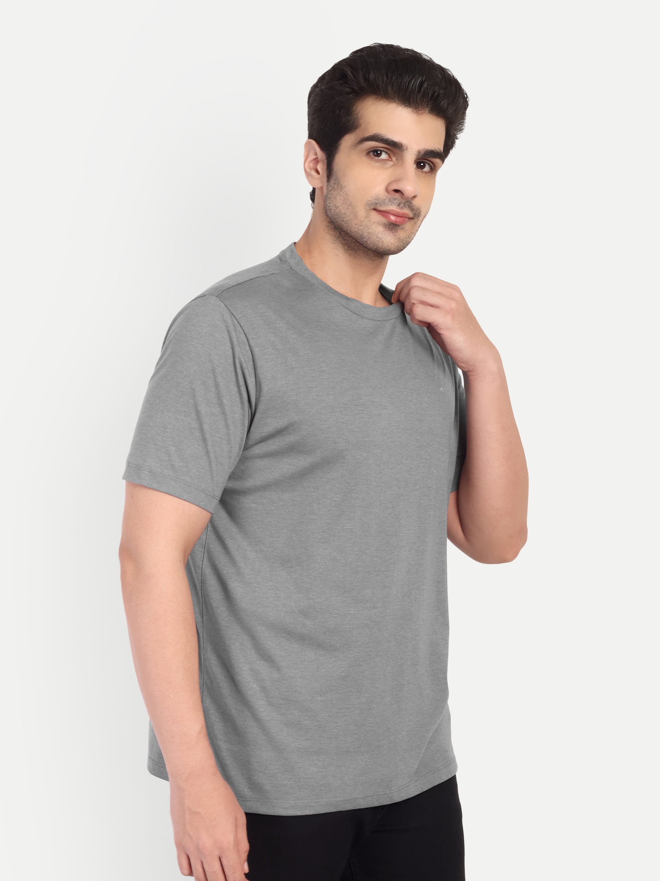 Adventra Basic Round Neck Tee ART104 (Grey)-thumbmail-4