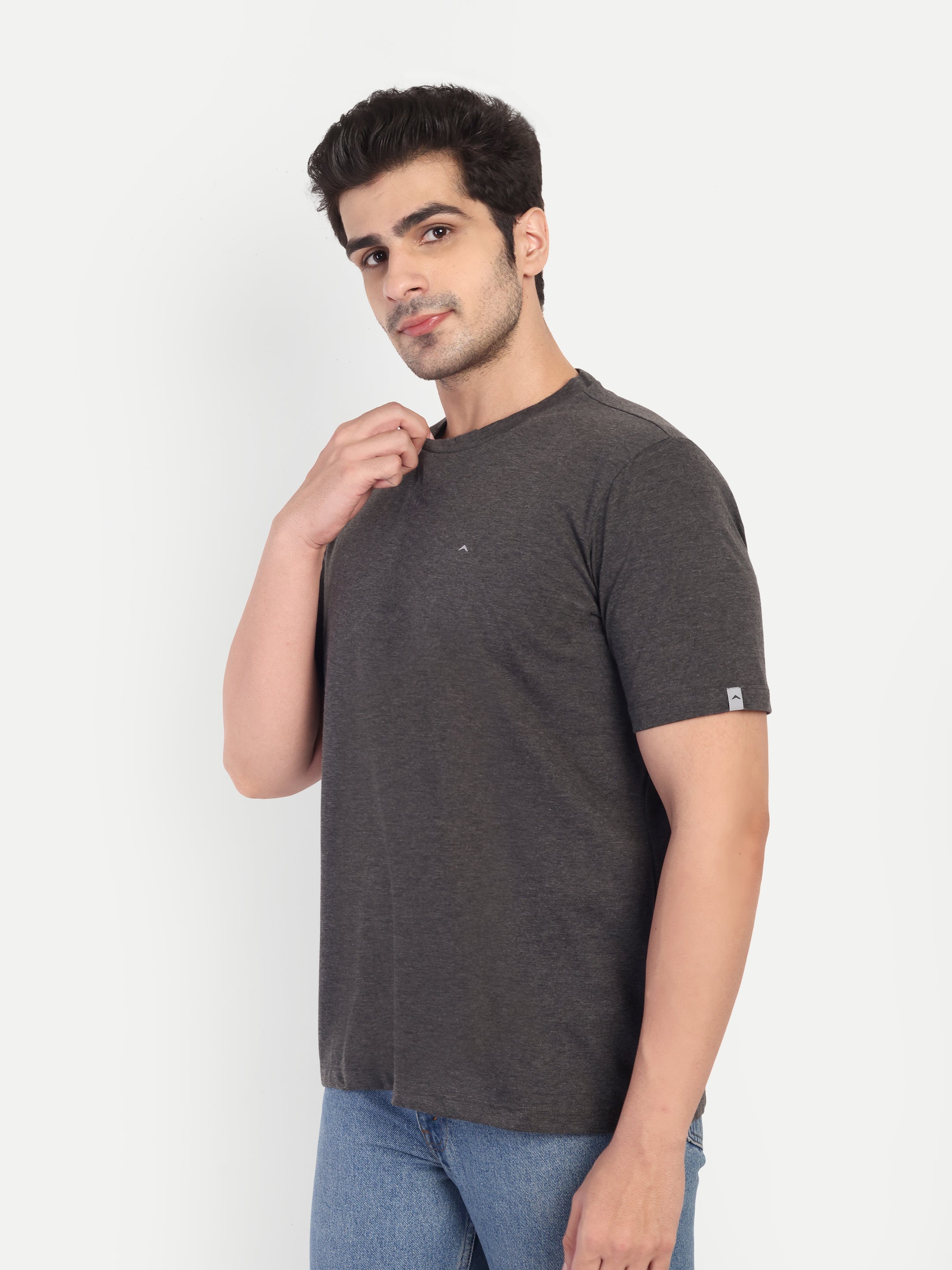 Adventra Basic Round Neck Tee ART104 (Dark Grey)-thumbmail-4