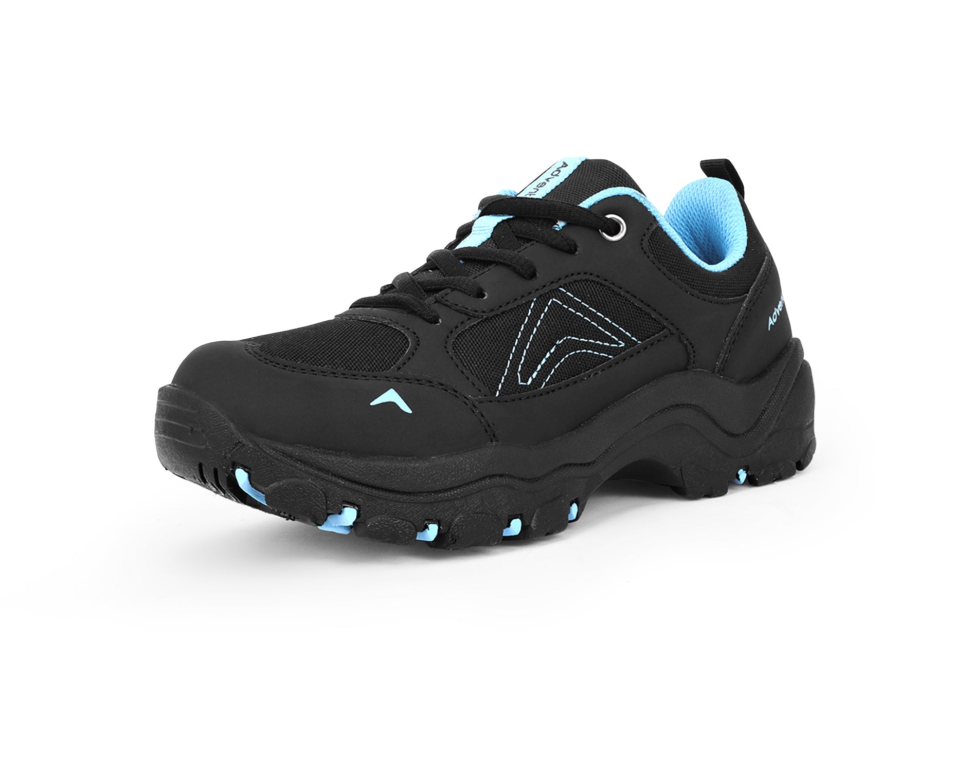 Kids Low-Top Hiking Shoes with Anti-Skid Rubber Sole (EH500) Black-thumbmail-5