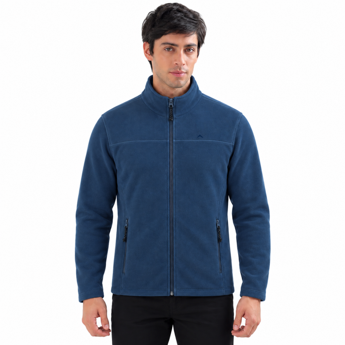 Men's Full Zip Fleece Jacket – Lightweight (EH400) French Navy-thumbmail-1