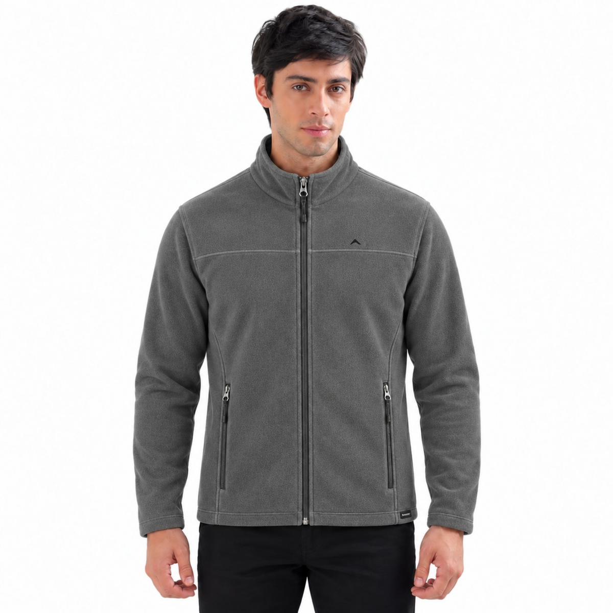 Men's Full Zip Fleece Jacket – Lightweight (EH400) Grey-thumbmail-1