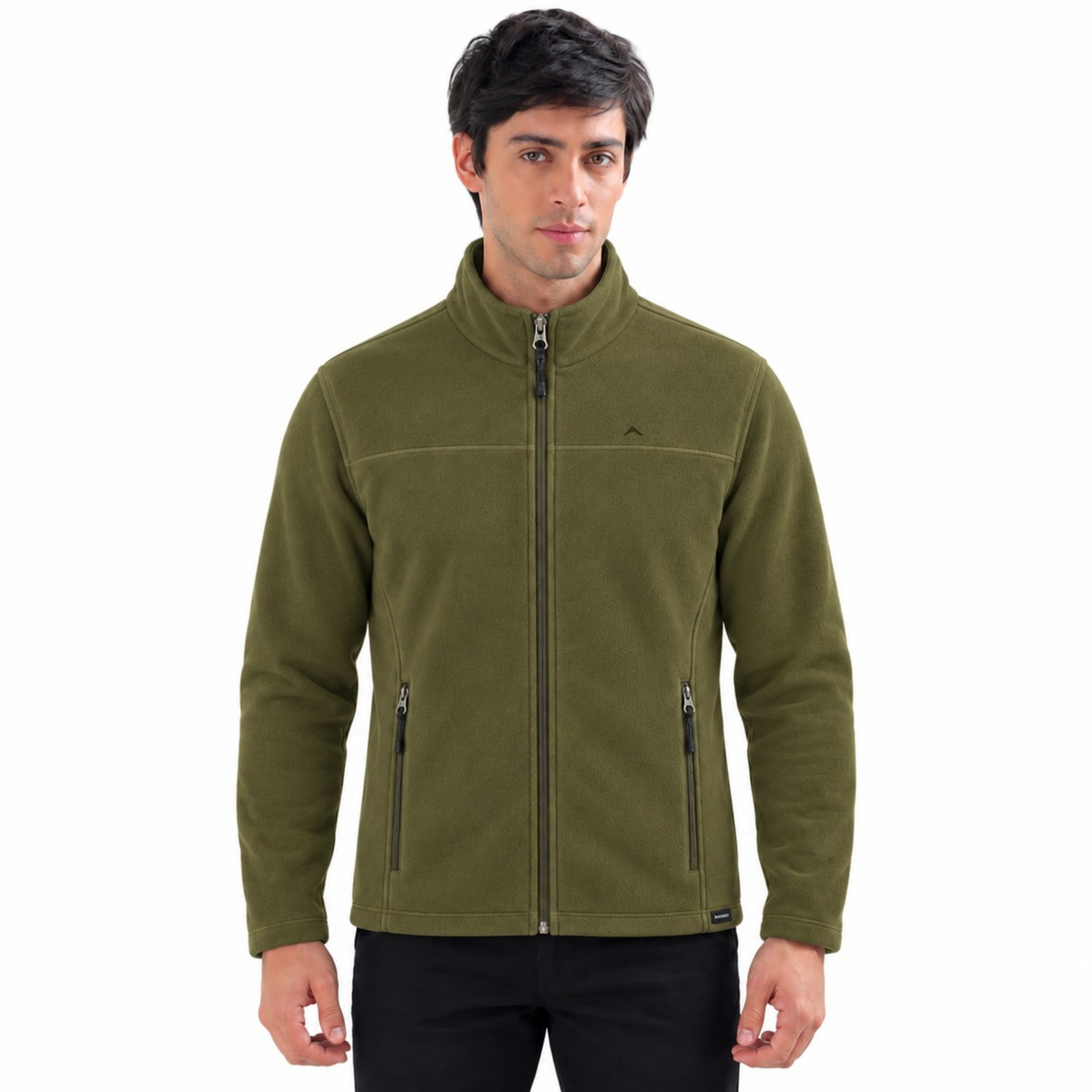 Men's Full Zip Fleece Jacket – Lightweight (EH400) Uniform Green-thumbmail-1