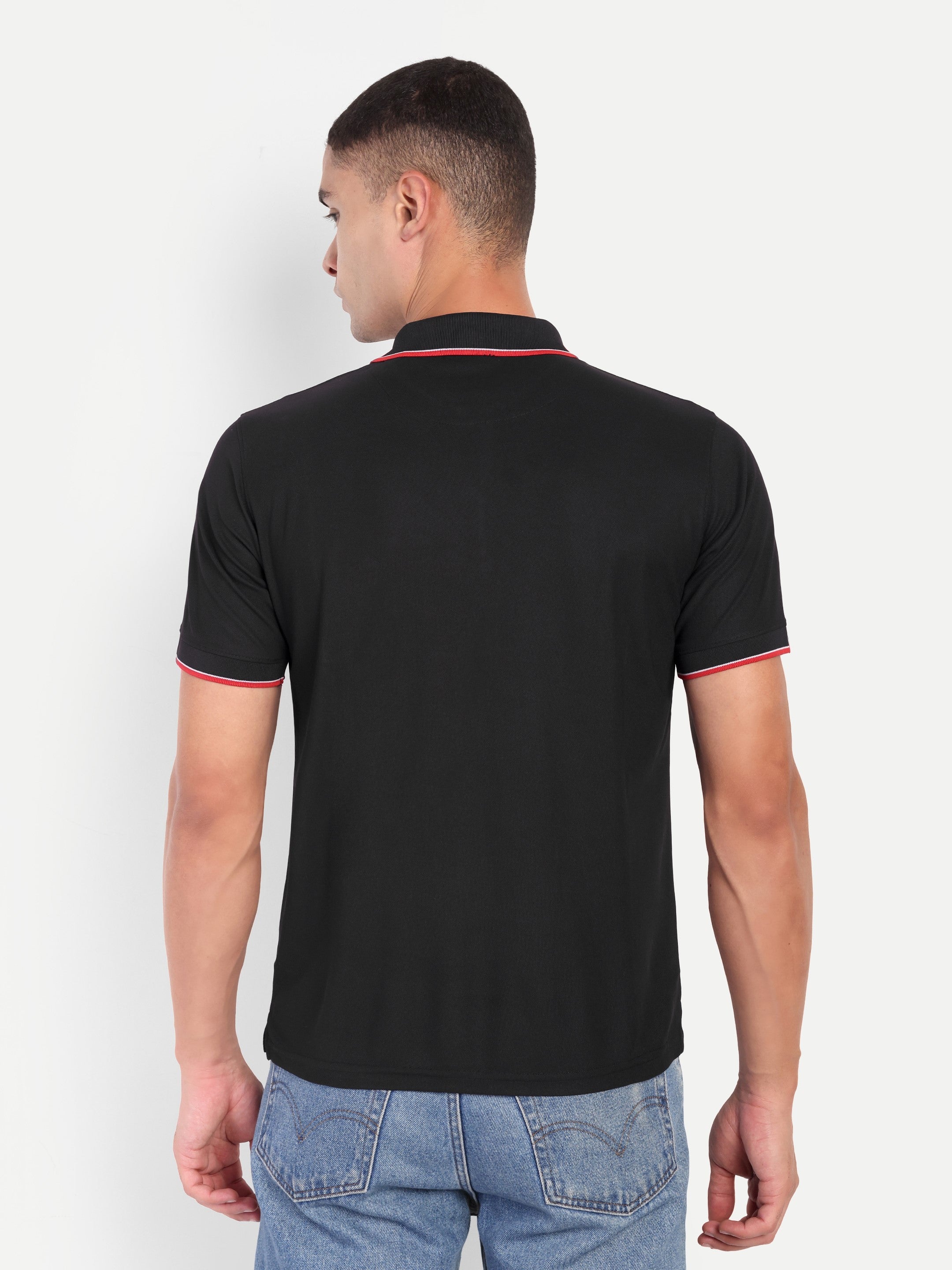 Adventra Polo Half Sleeve Tshirt ADP100 (Black)-thumbmail-4
