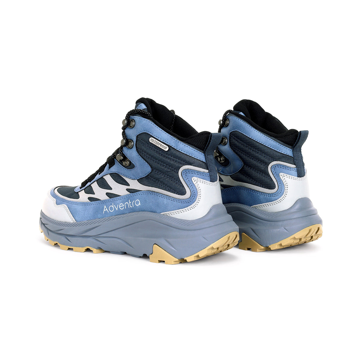 Waterproof Mid Ankle Hiking Shoes with Anti-Skid Rubber Sole (ET1112) - Blue-thumbmail-8